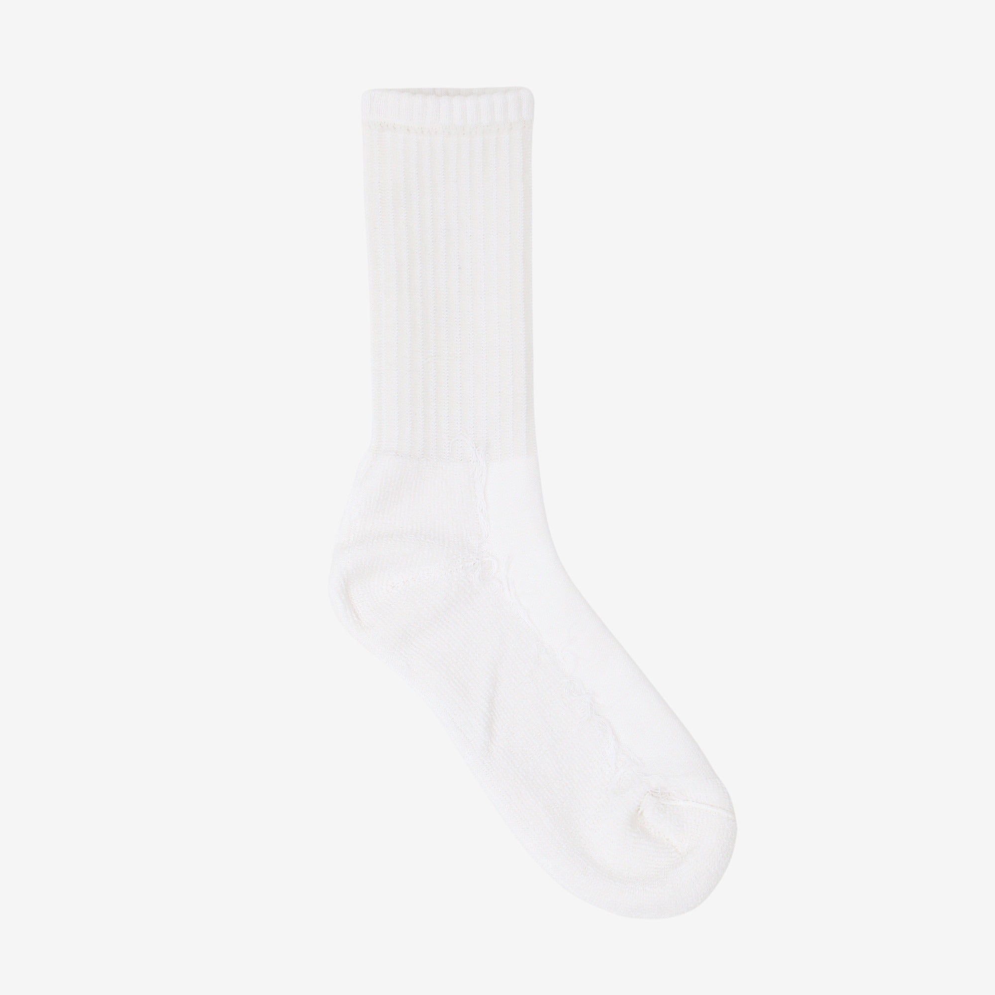 USA Cotton Crew Sock - All White