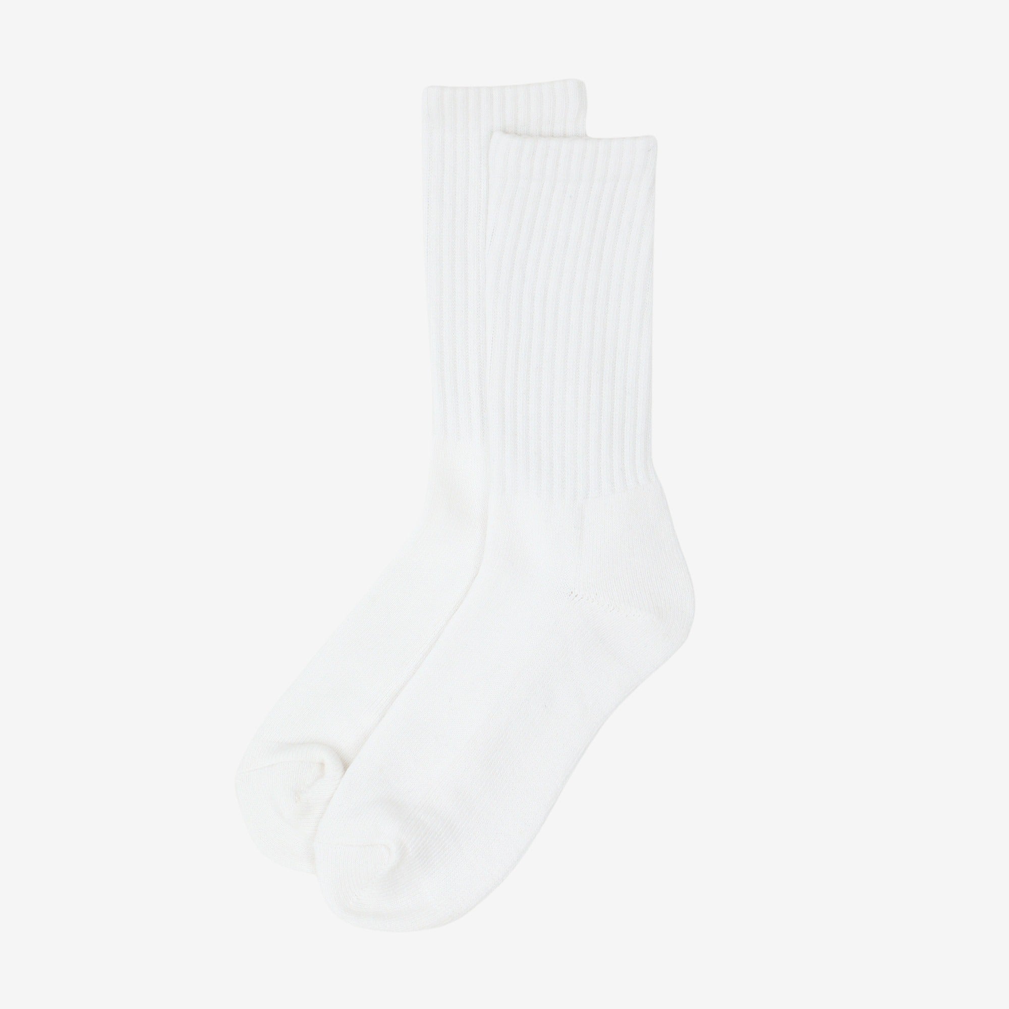 USA Cotton Crew Sock - All White