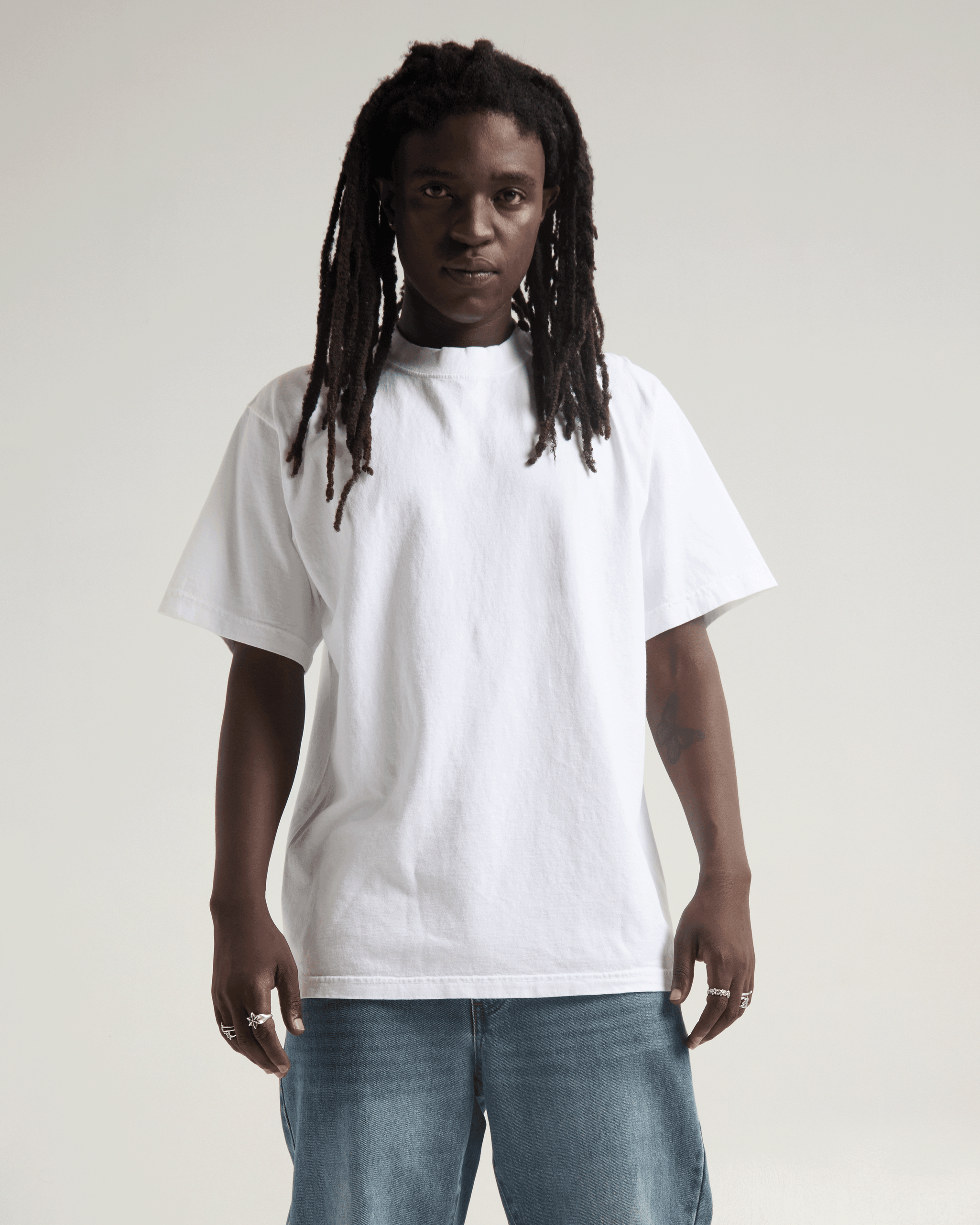 7.5 oz Garment Dye Tee - White