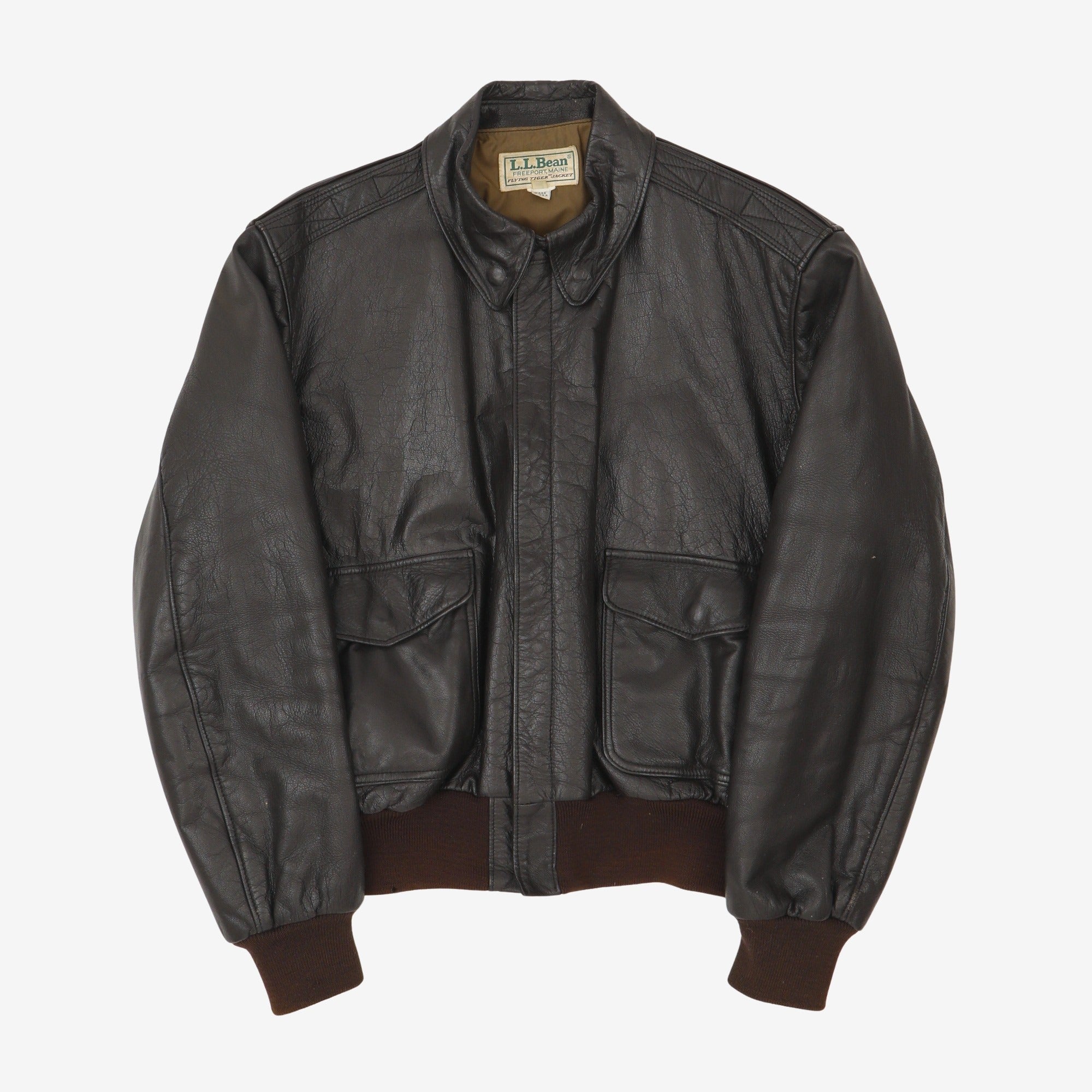 LL Bean 80s Leather A2 Bomber Jacket – Marrkt