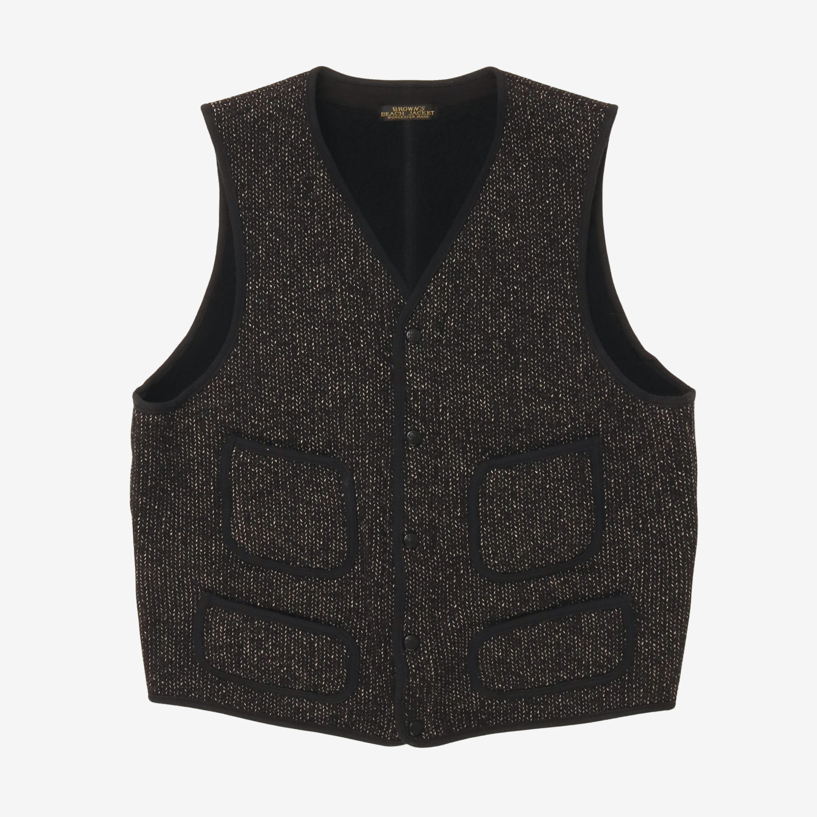 新品未使用　BROWN'S BEACH EARLY VEST 40 Brown's Beach Early Vest (Navy) - Okayama Denim
