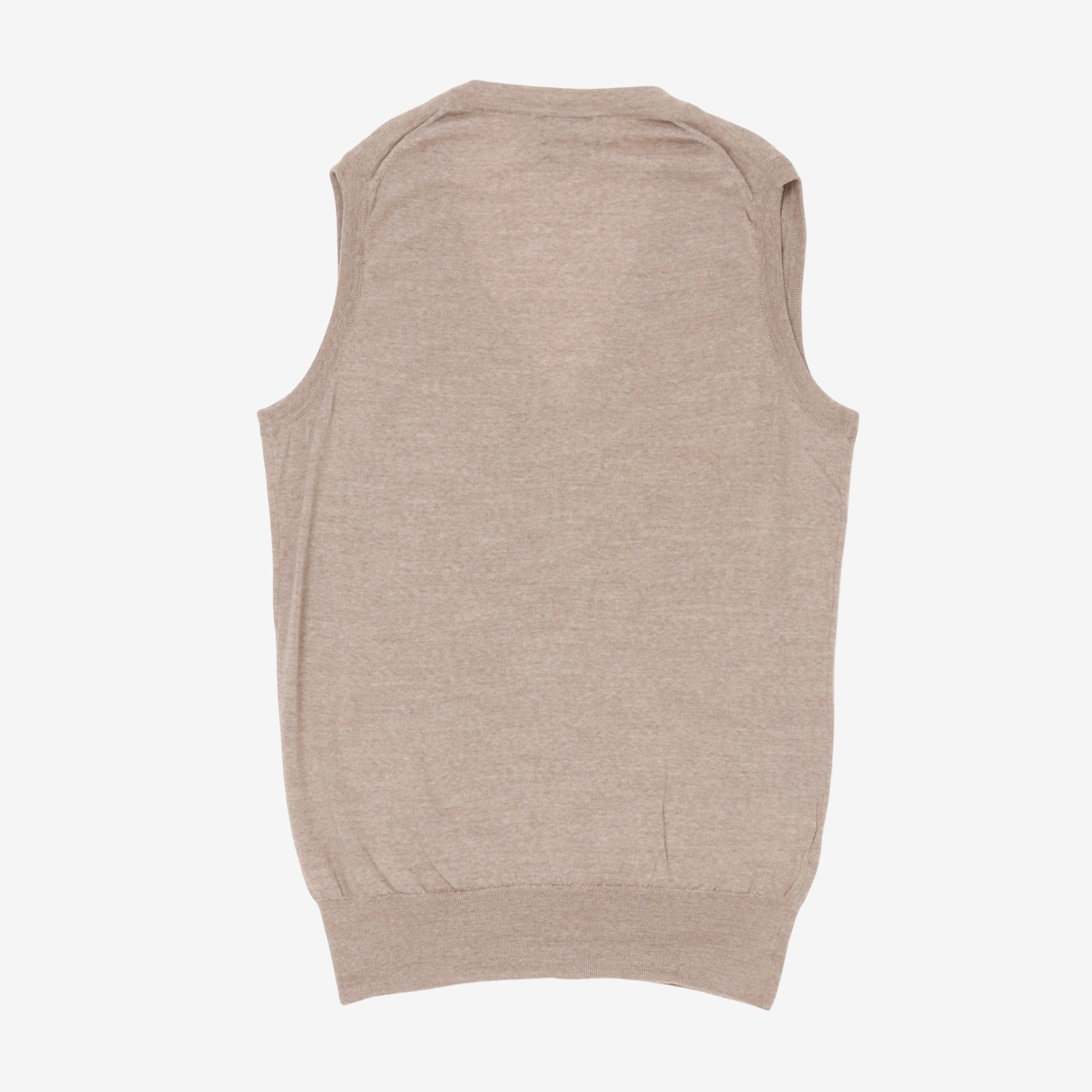 Sleeveless Wool Cardigan