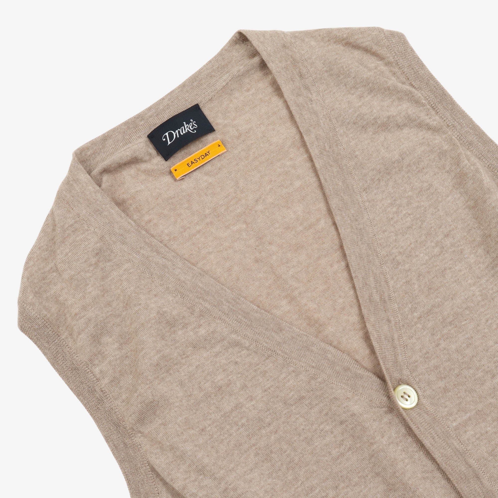 Sleeveless Wool Cardigan