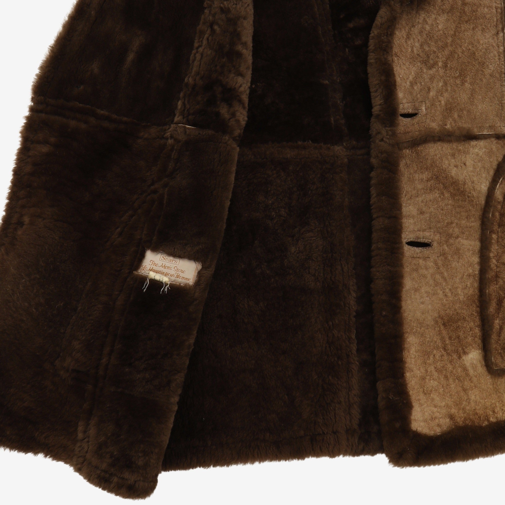 Vintage 1970s Sears Shearling Leather Jacket