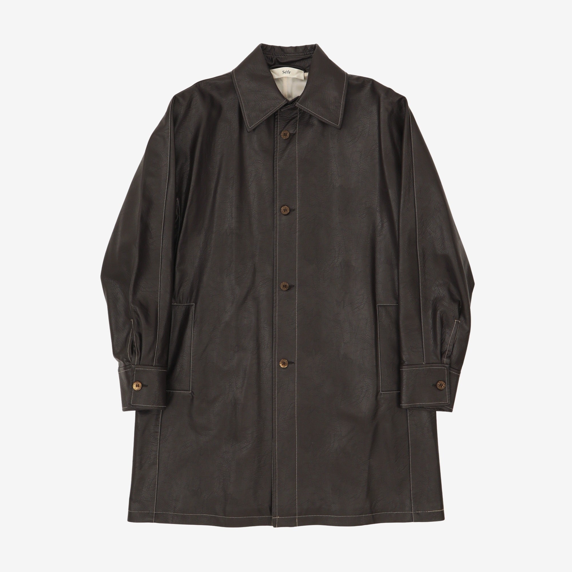 【極美品】Sefr セファ TRICOLA COATレザーコート サイズＬ Sefr Tricola Coat – Marrkt