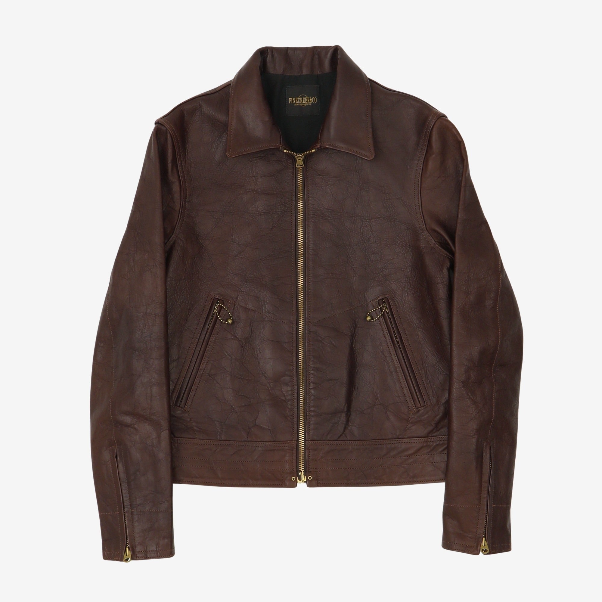 Fine Creek Co Jack Brown Horsehide Leather Jacket – Marrkt