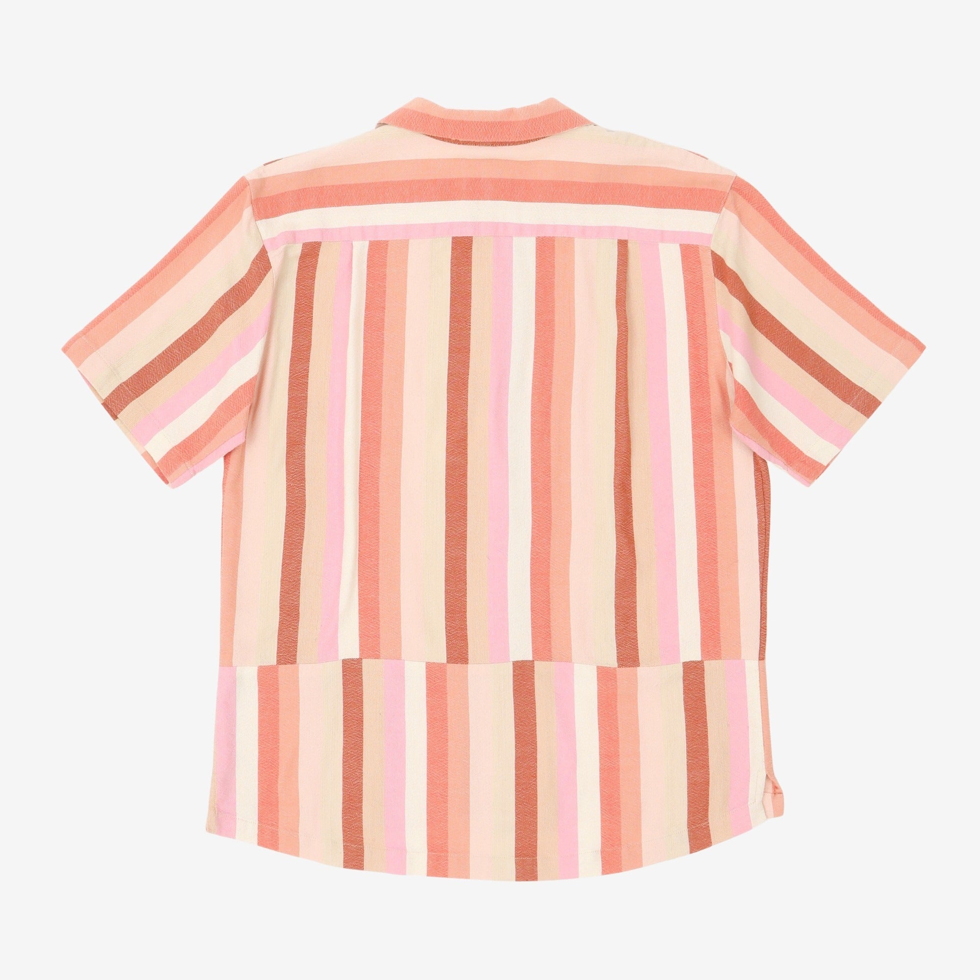 SS Open Collar Striped Shirt