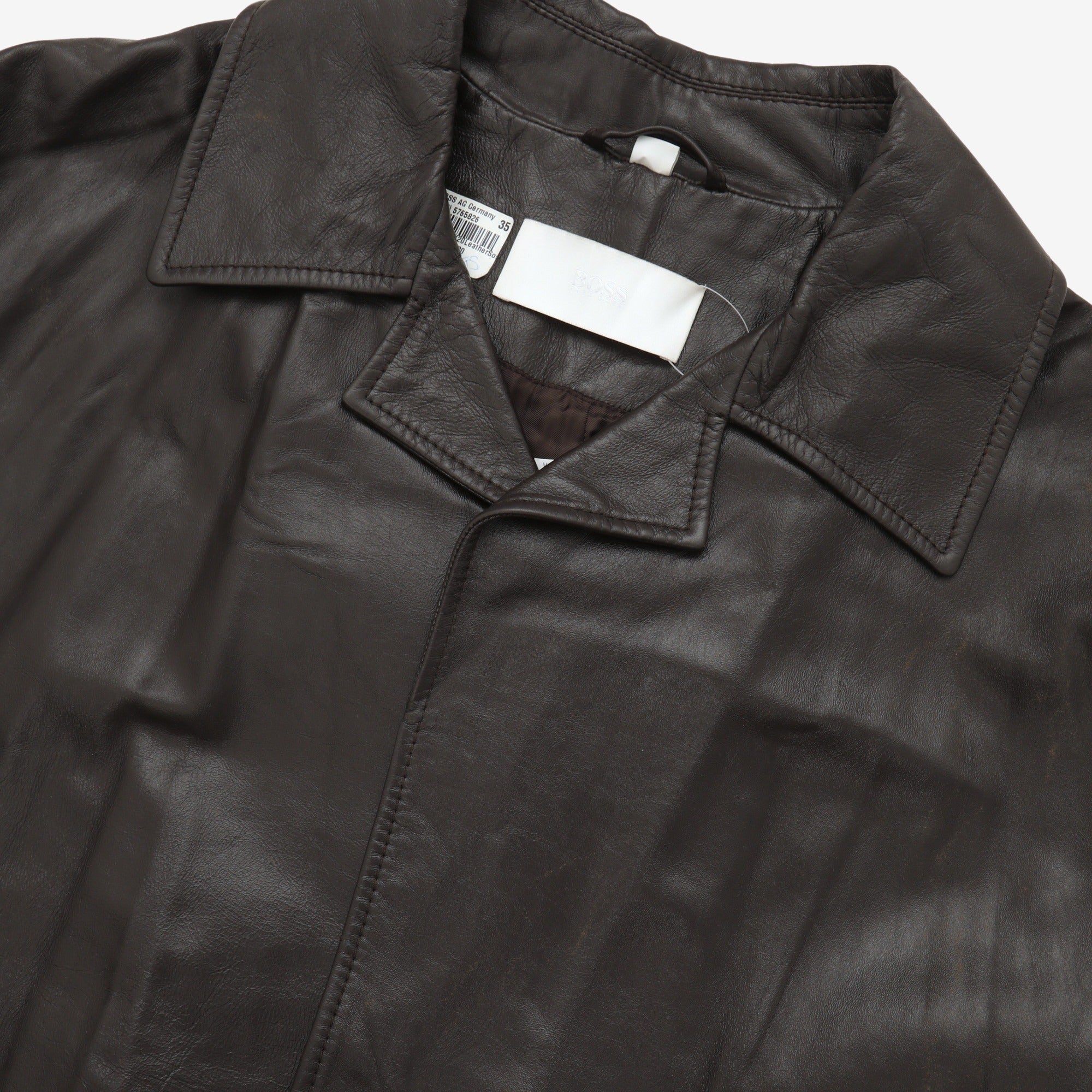 Hugo Boss Leather Trench Coat Sample Marrkt