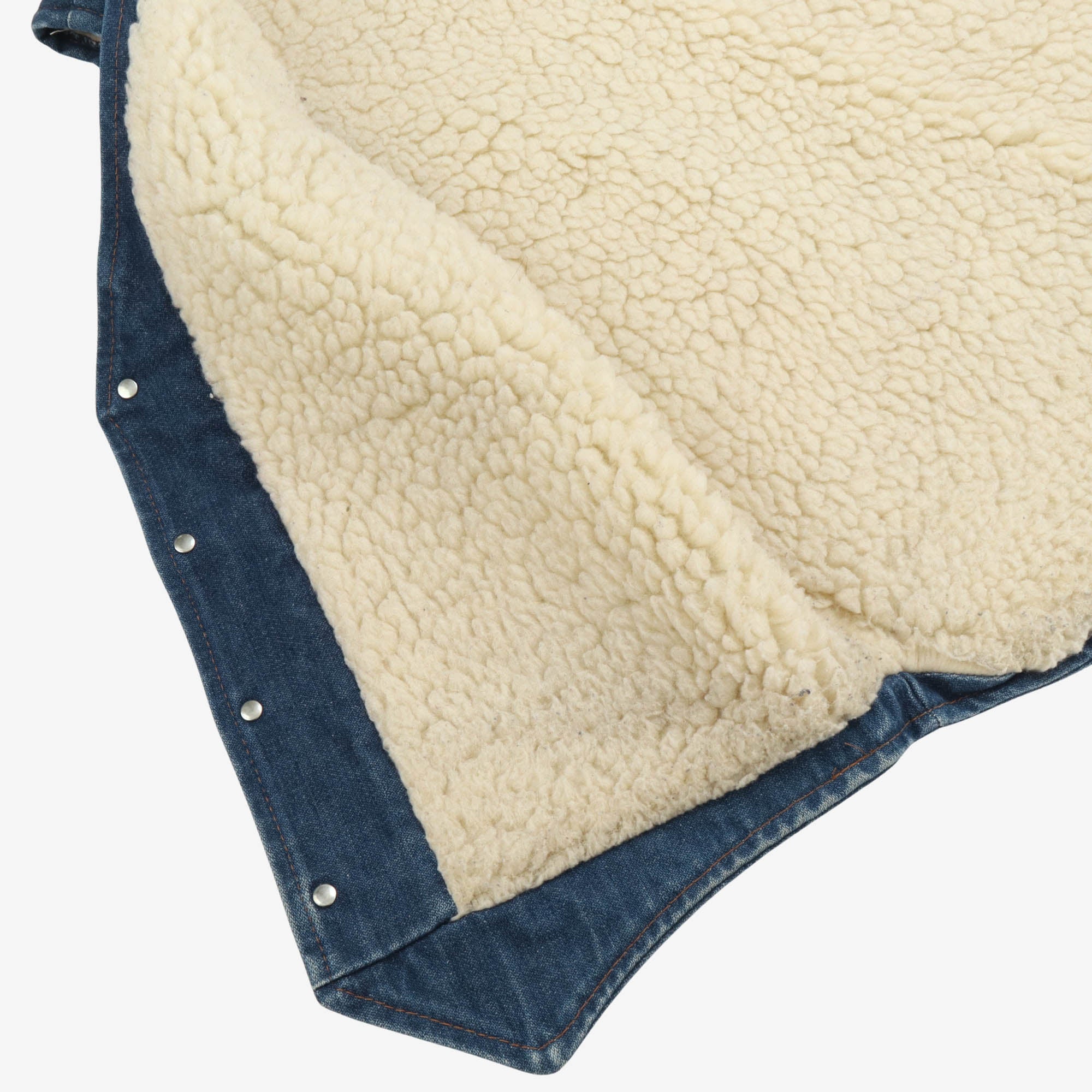 Vintage 1970s 14oz Shearling Lined Denim Vest