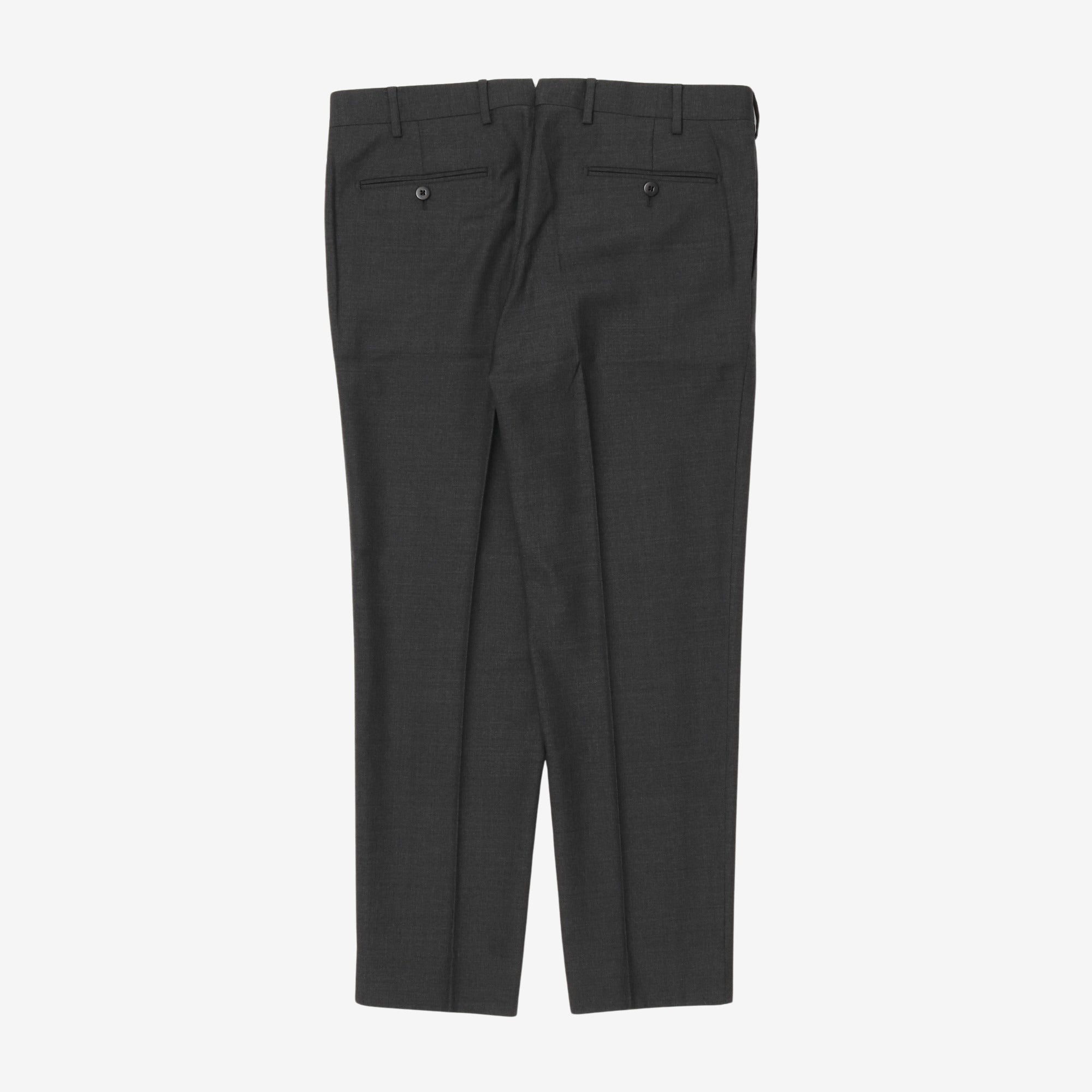 Pleated Wool Trousers (34W x 29L)