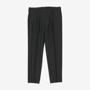 Carrot Fit Pinstripe Trousers