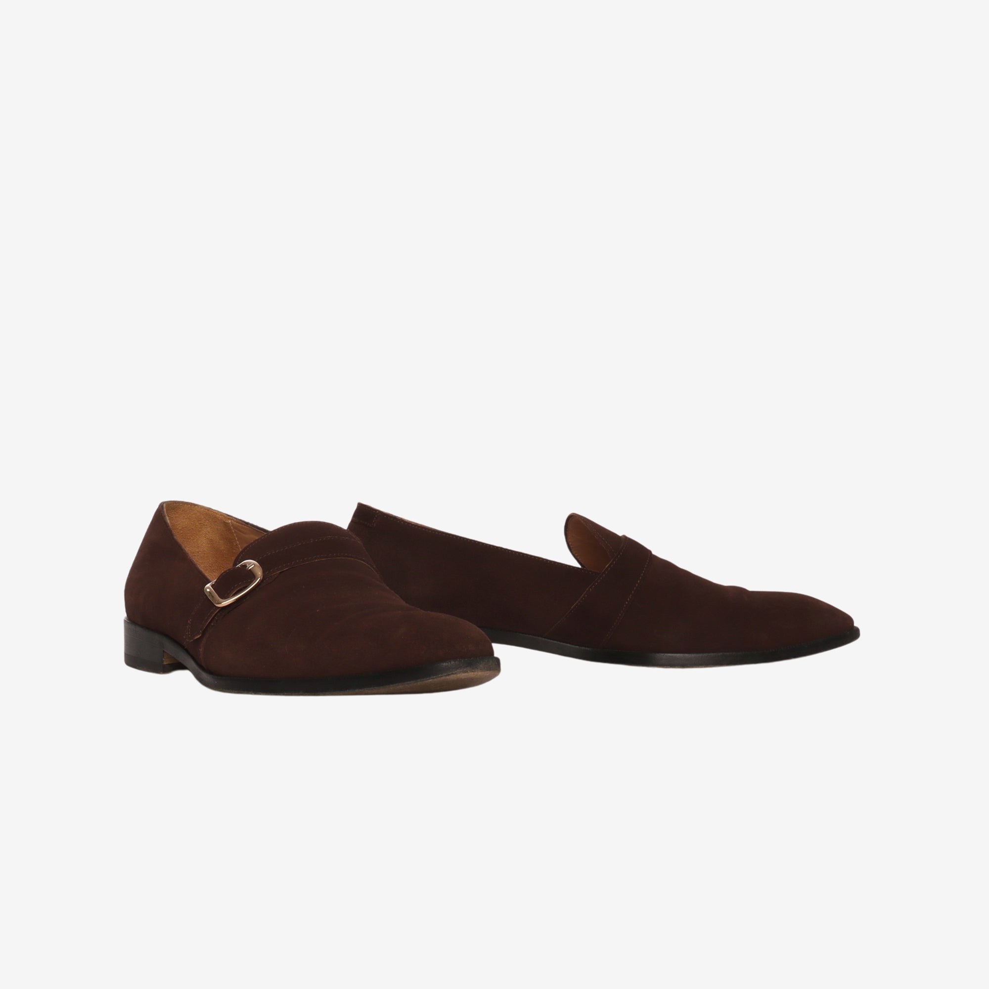 Suede Classico Monk Strap Shoes