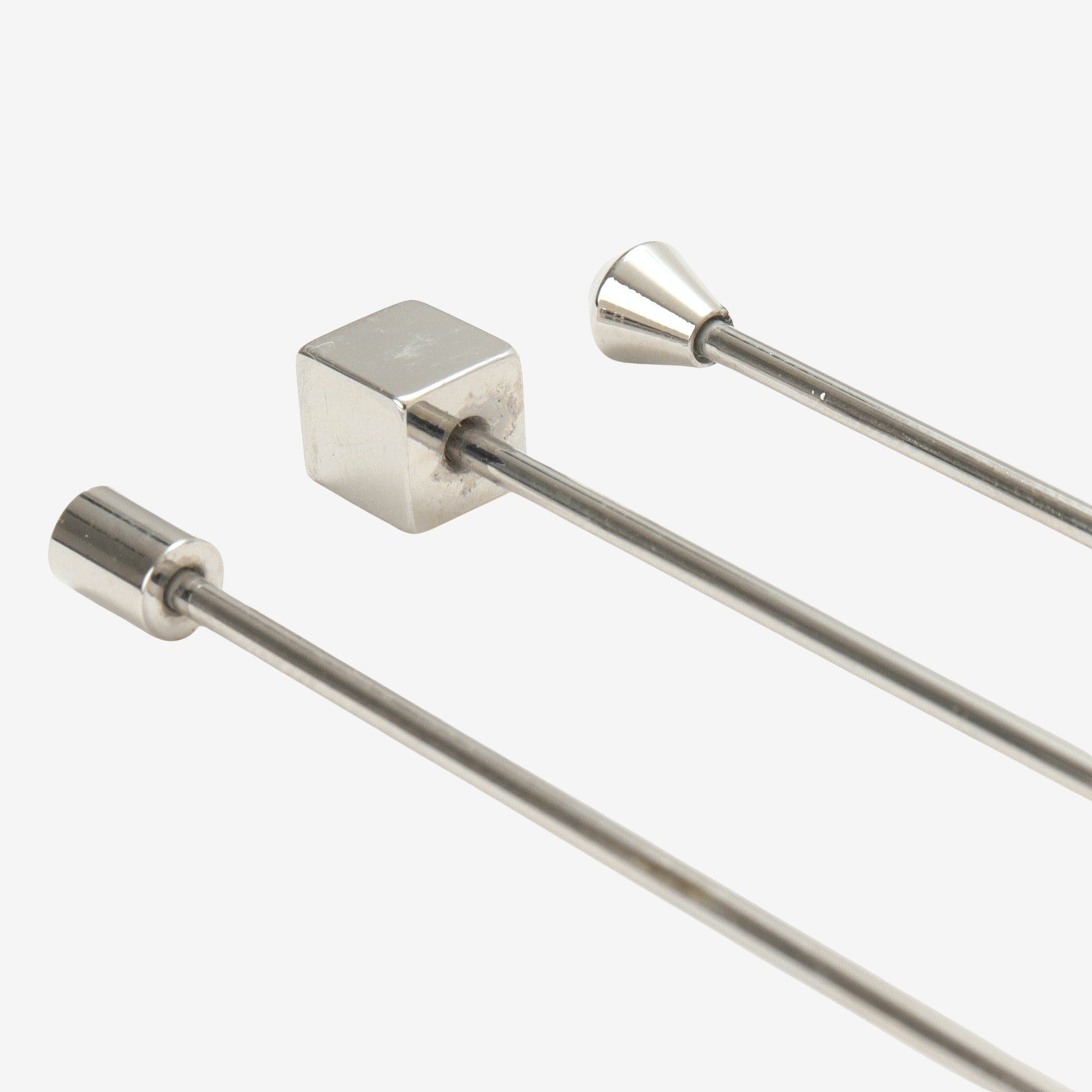 Silver Pin Collar Bars x3