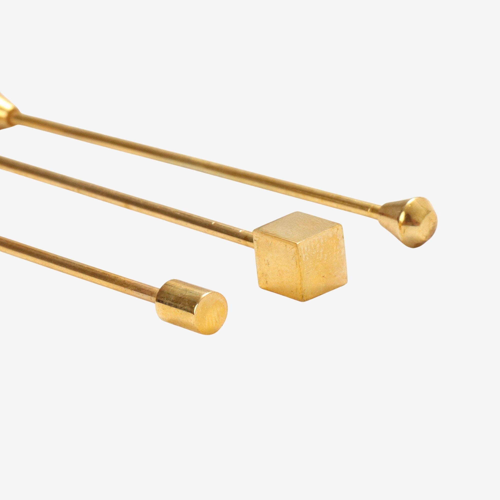Gold Pin Collar Bars x3