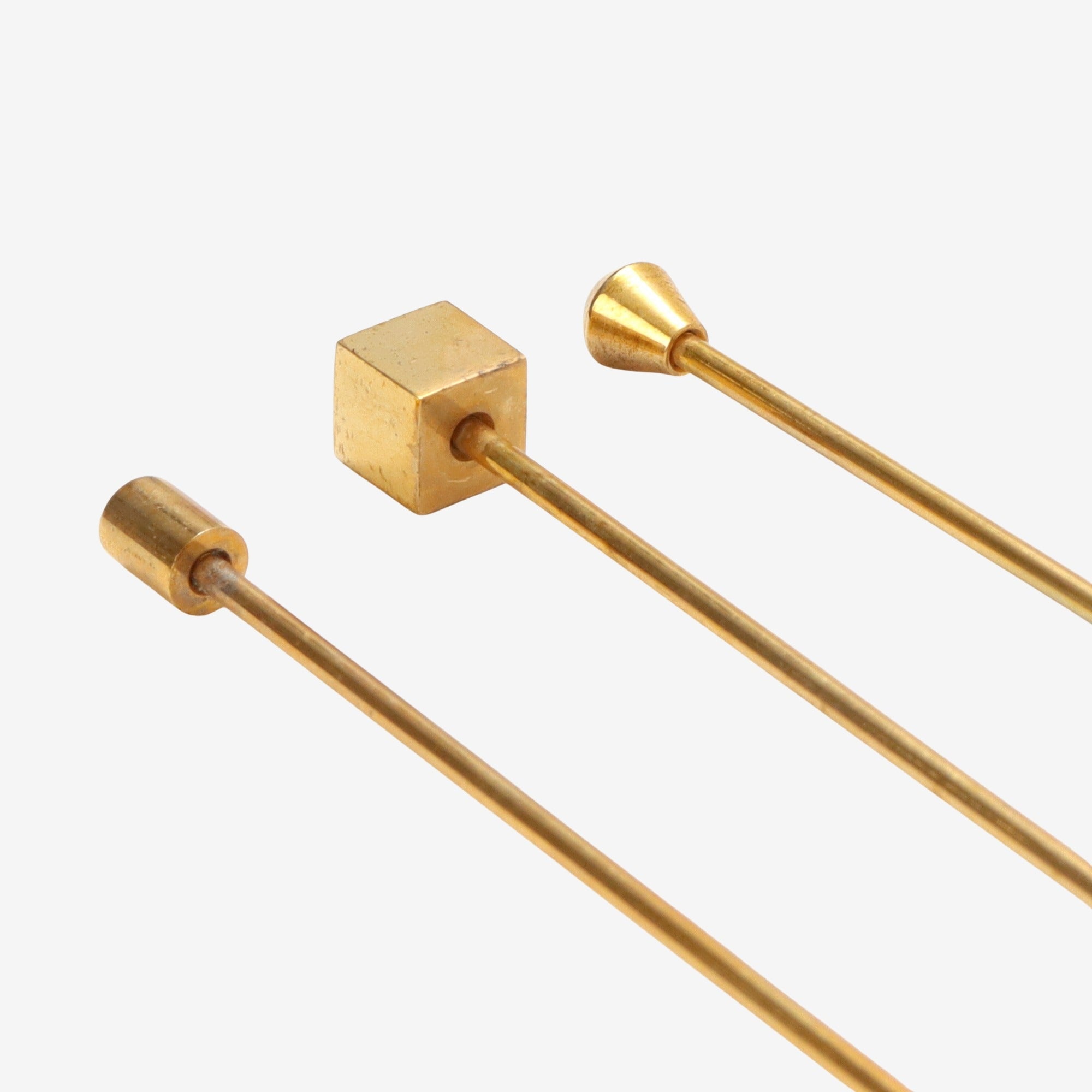 Gold Pin Collar Bars x3