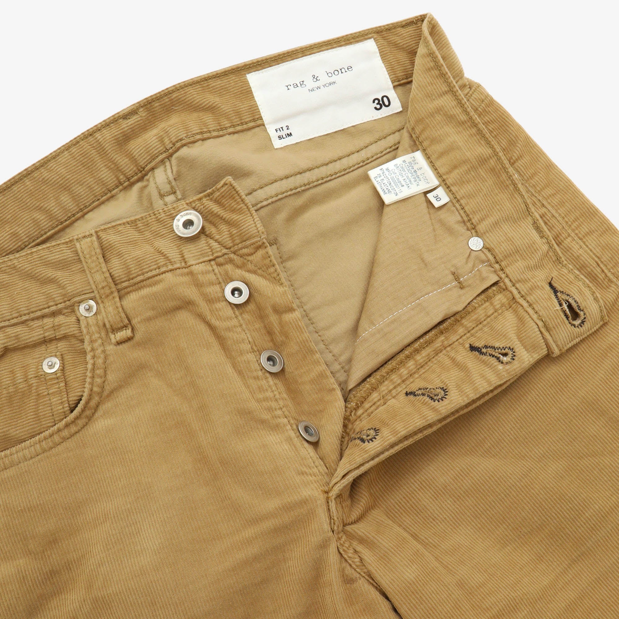 Slim Fit Five Pocket Corduroy Trouser (32W X 32L)