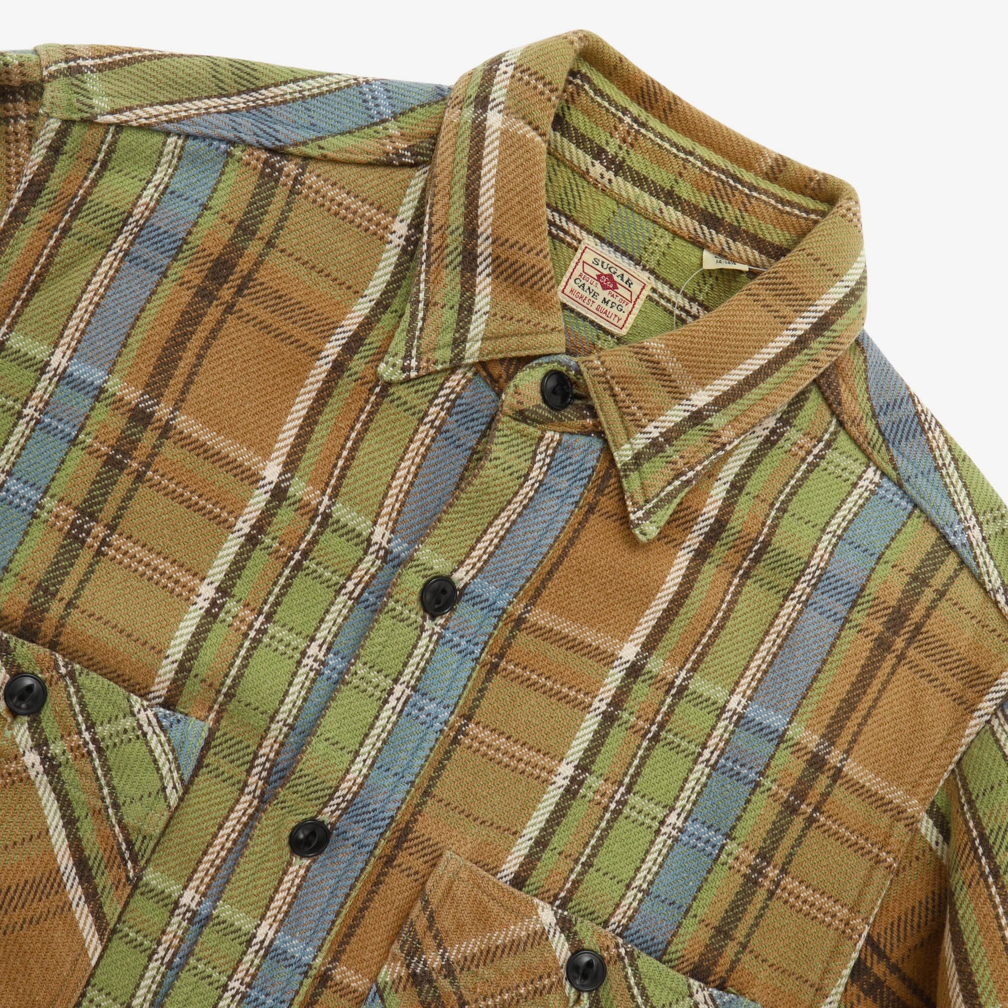 Twill Check Flannel Work Shirt