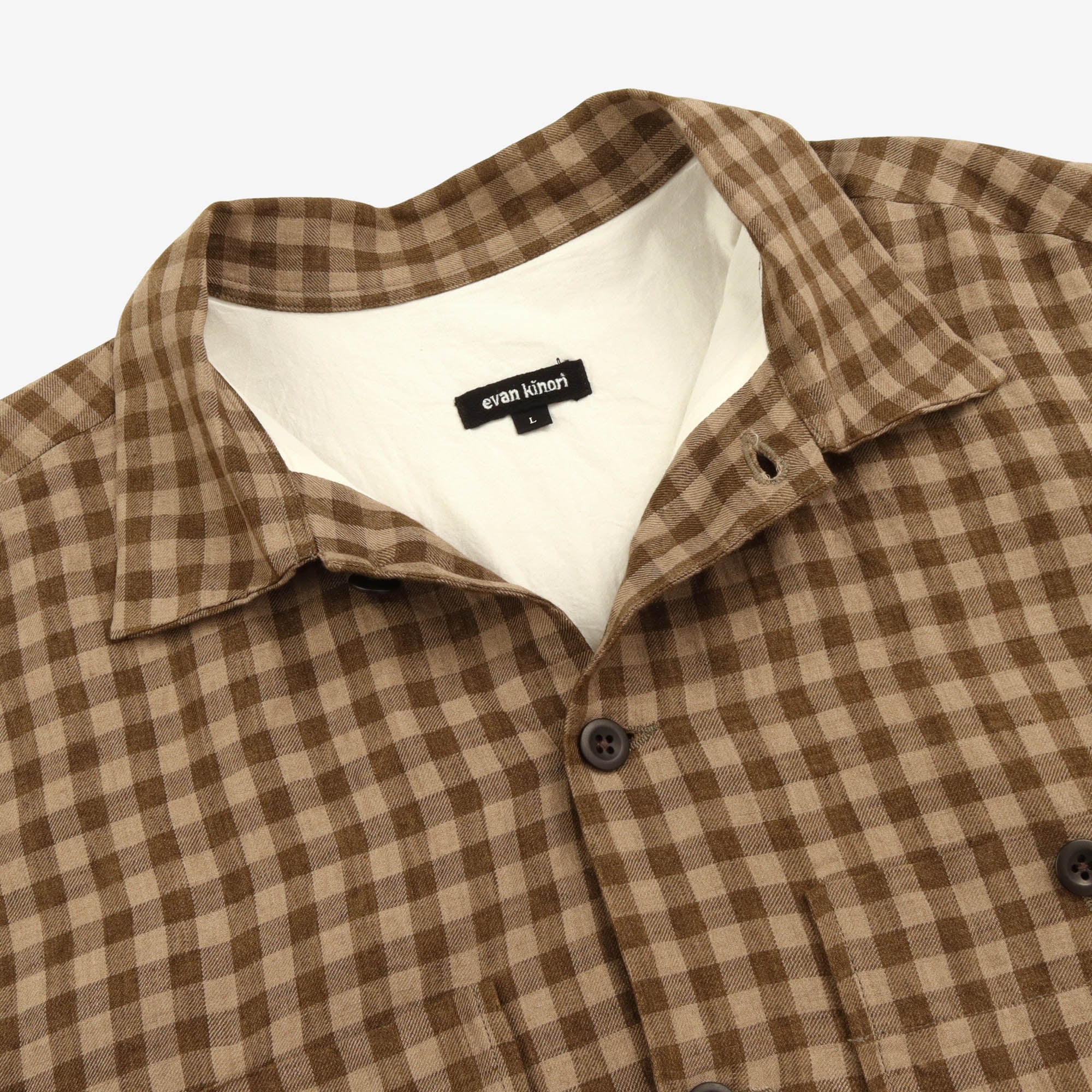 Evan kinori リネンシャツ Evan Kinori Check Patterned Linen Shirt – Marrkt