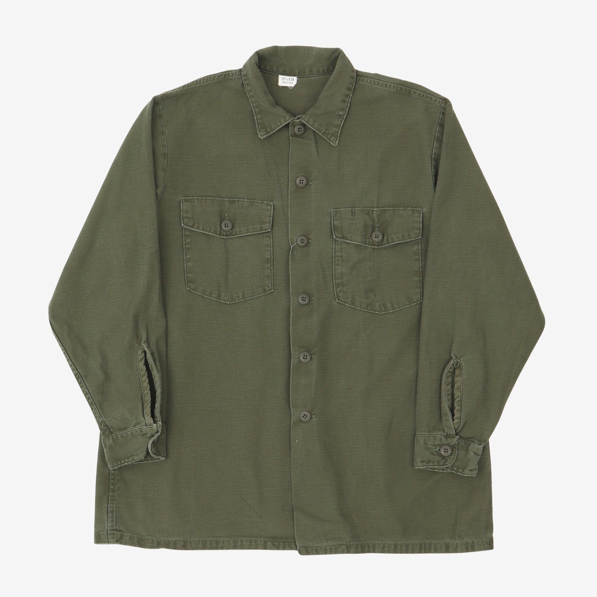 ミリタリーシャツSATEEN, OG107/fatigue（US放出品） 楽天市場】デッドストック 米軍 実物 アメリカ軍 FATIGUE