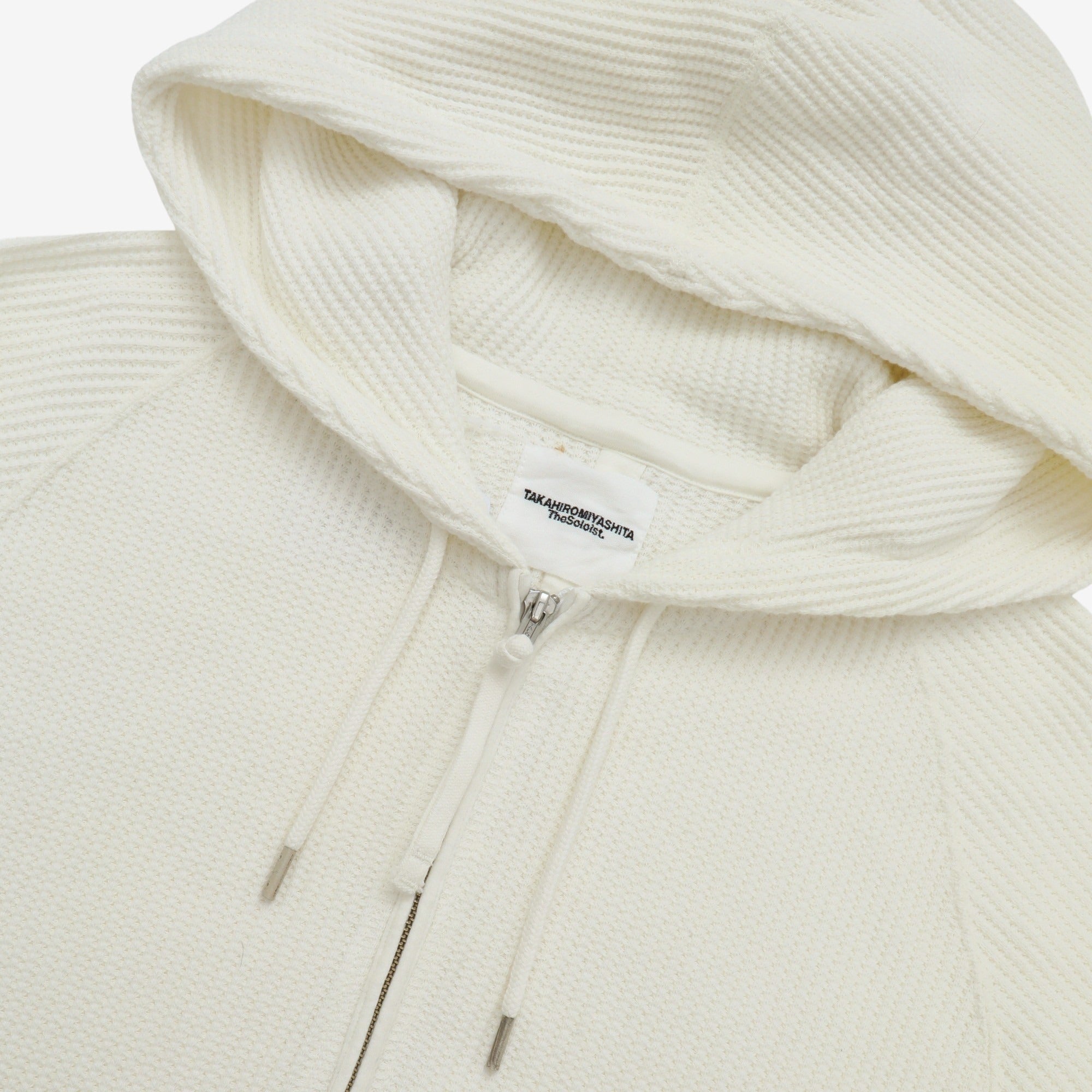 Waffle Knit Zip Hoodie