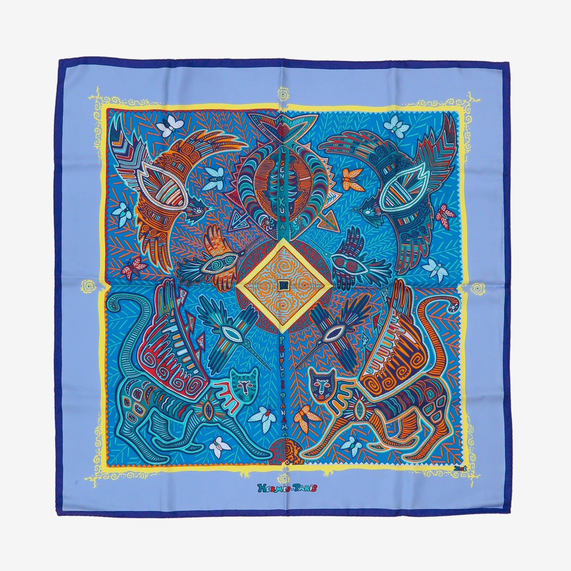 Vintage 2001 Large Silk Scarf