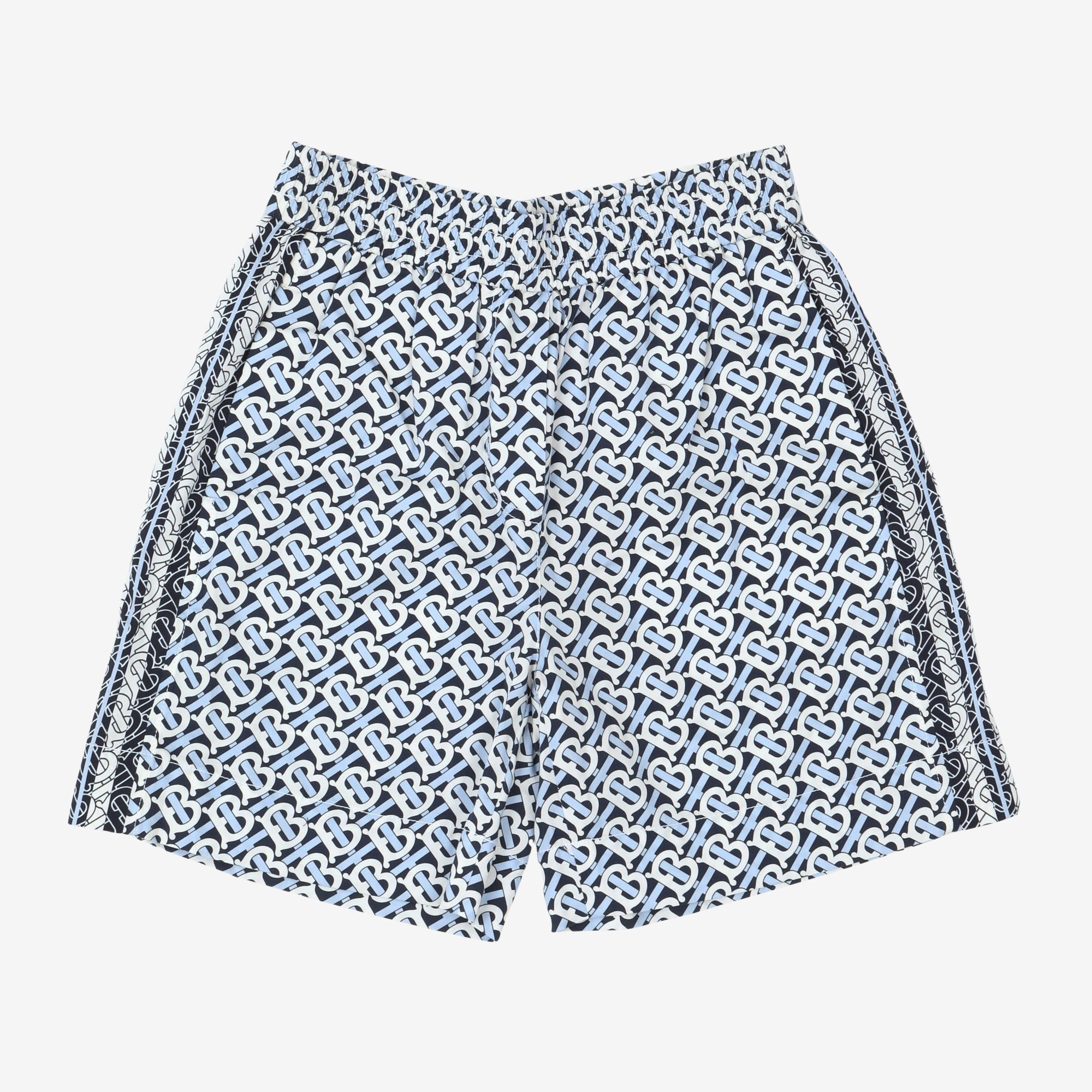 Silk Monogram Shorts