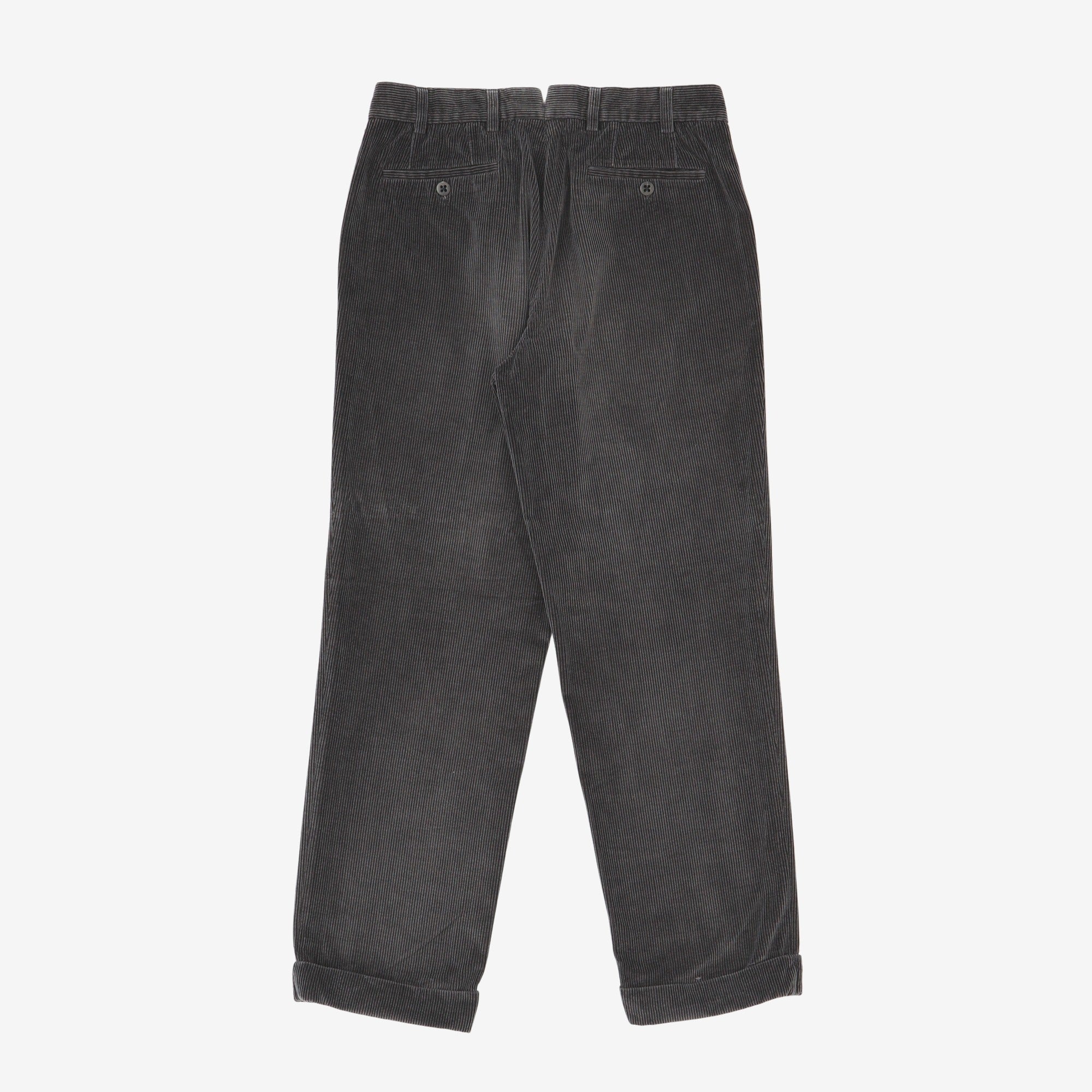 Solid Corduroy Dress Trousers