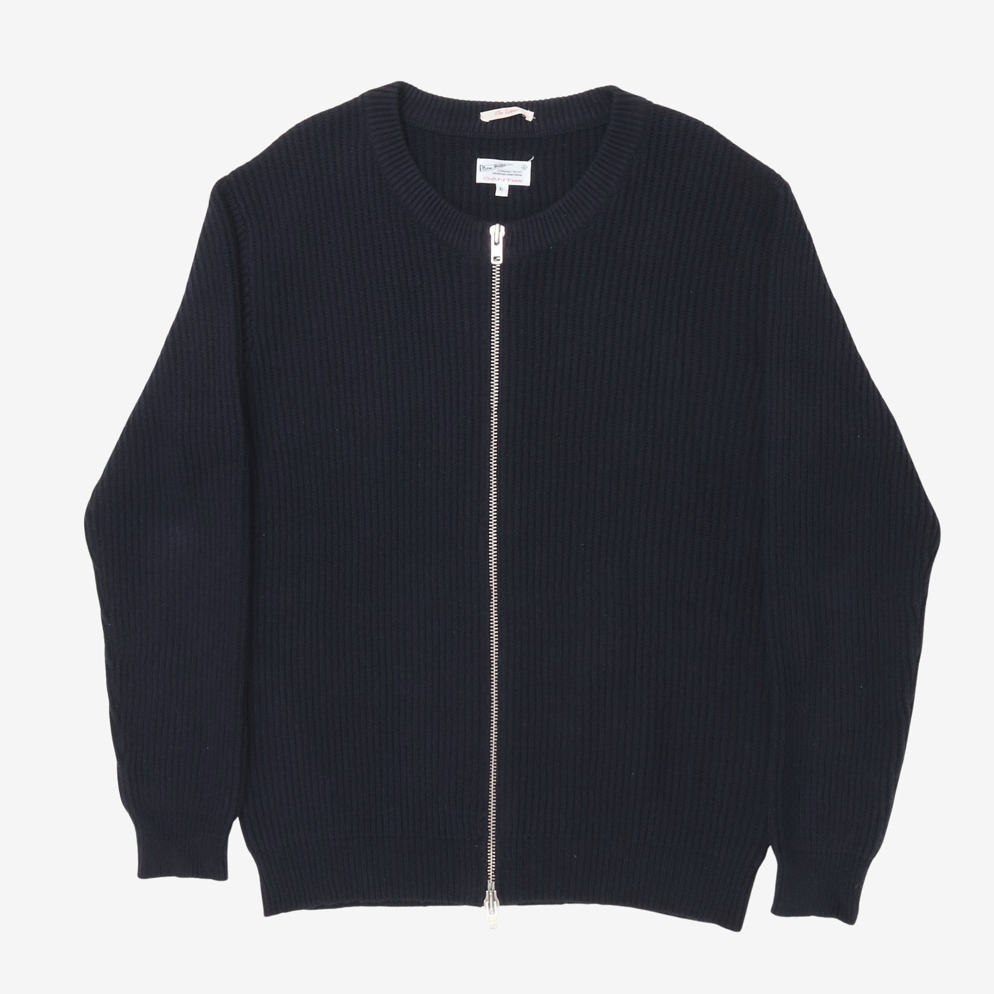 Rib Knit Zip Cardigan