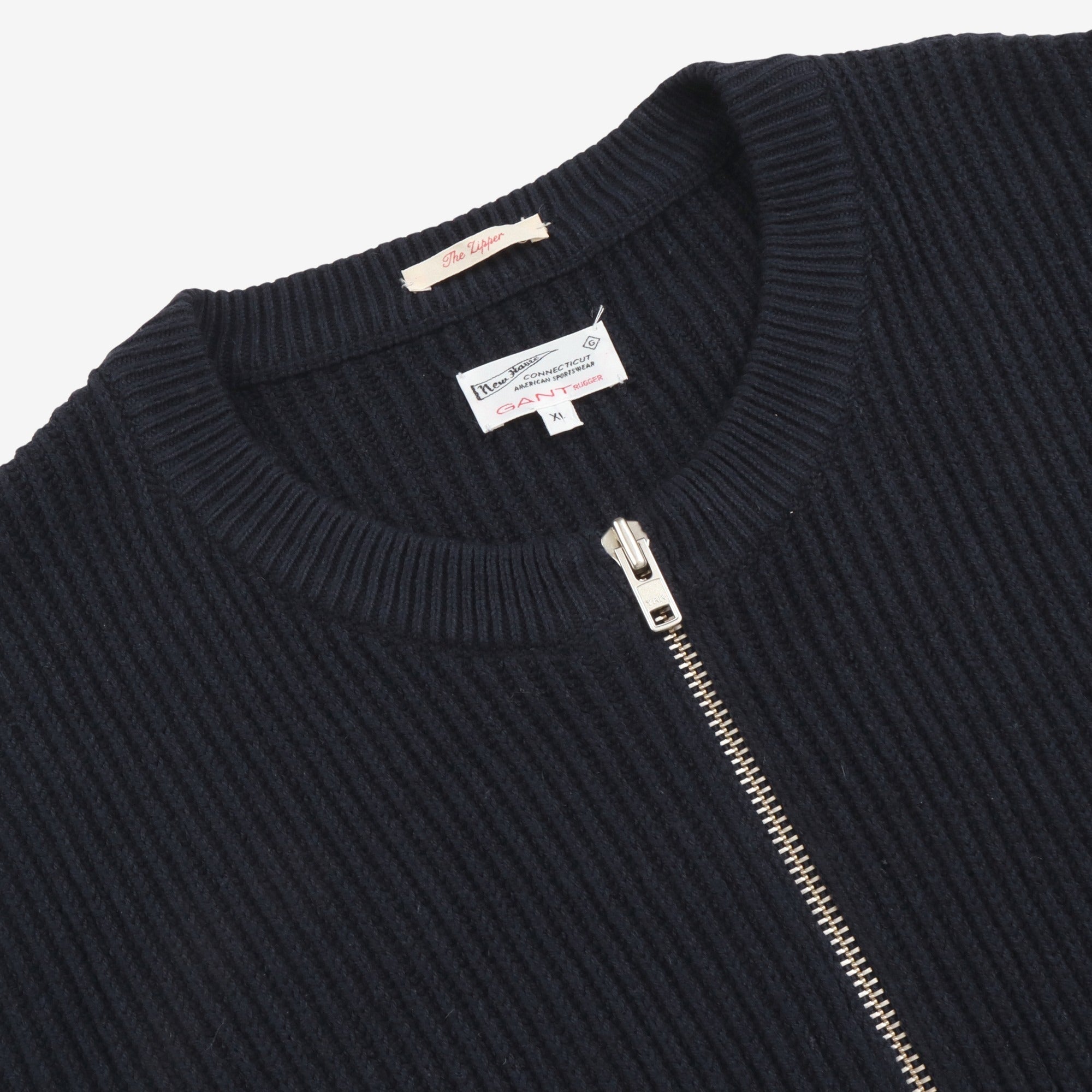 Rib Knit Zip Cardigan