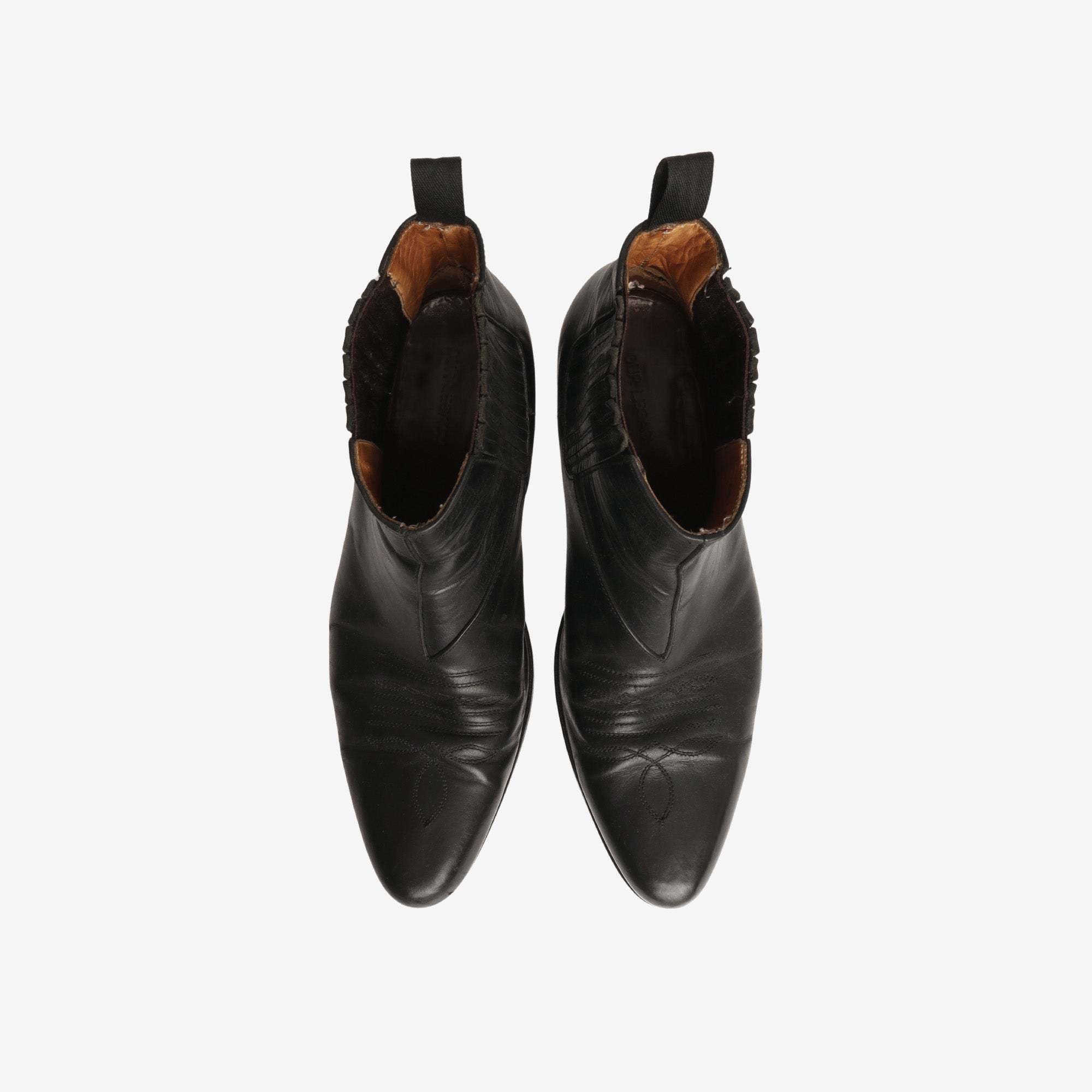 Embroidered Leather Boot