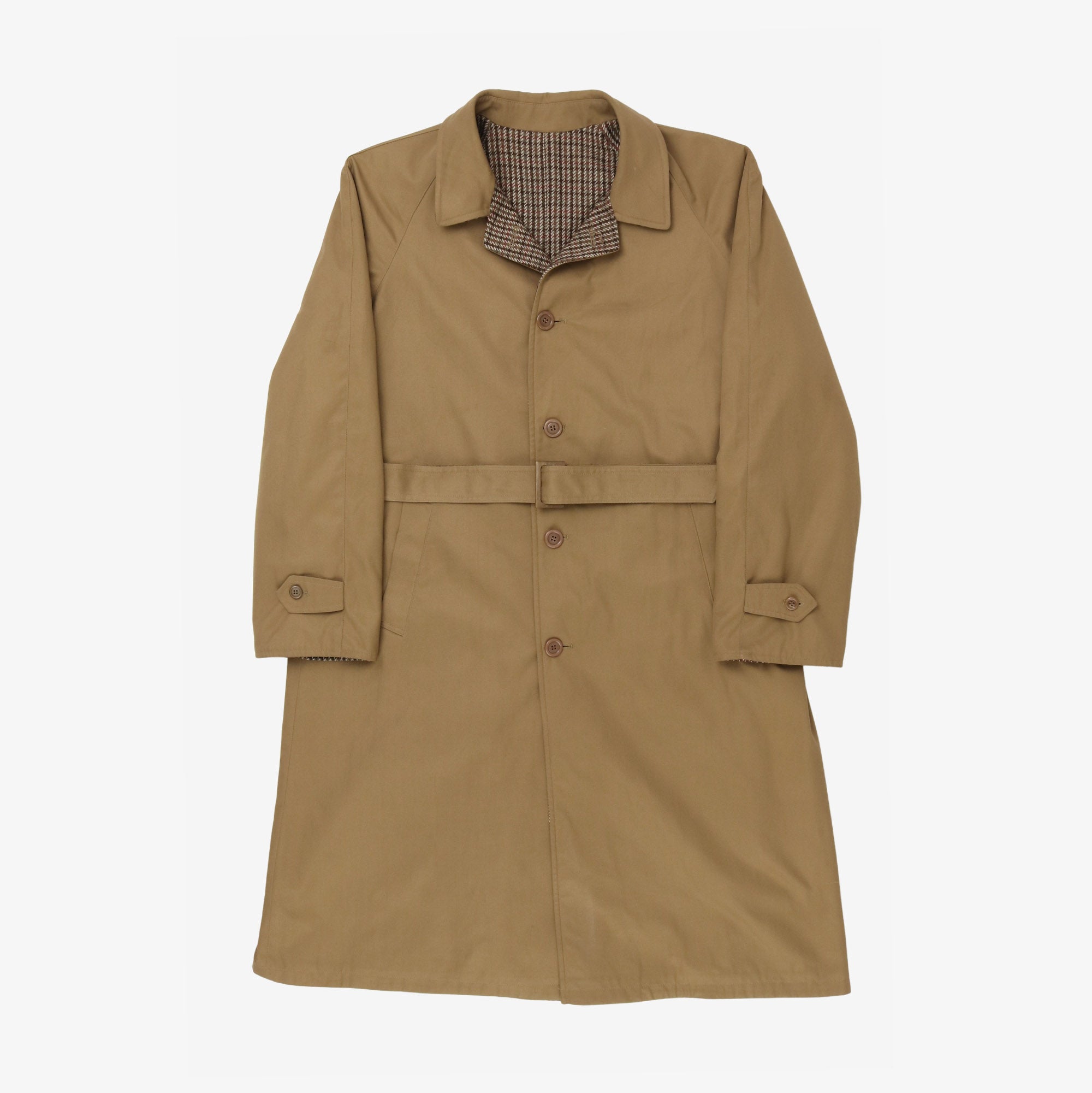 Reversible Houndstooth Overcoat