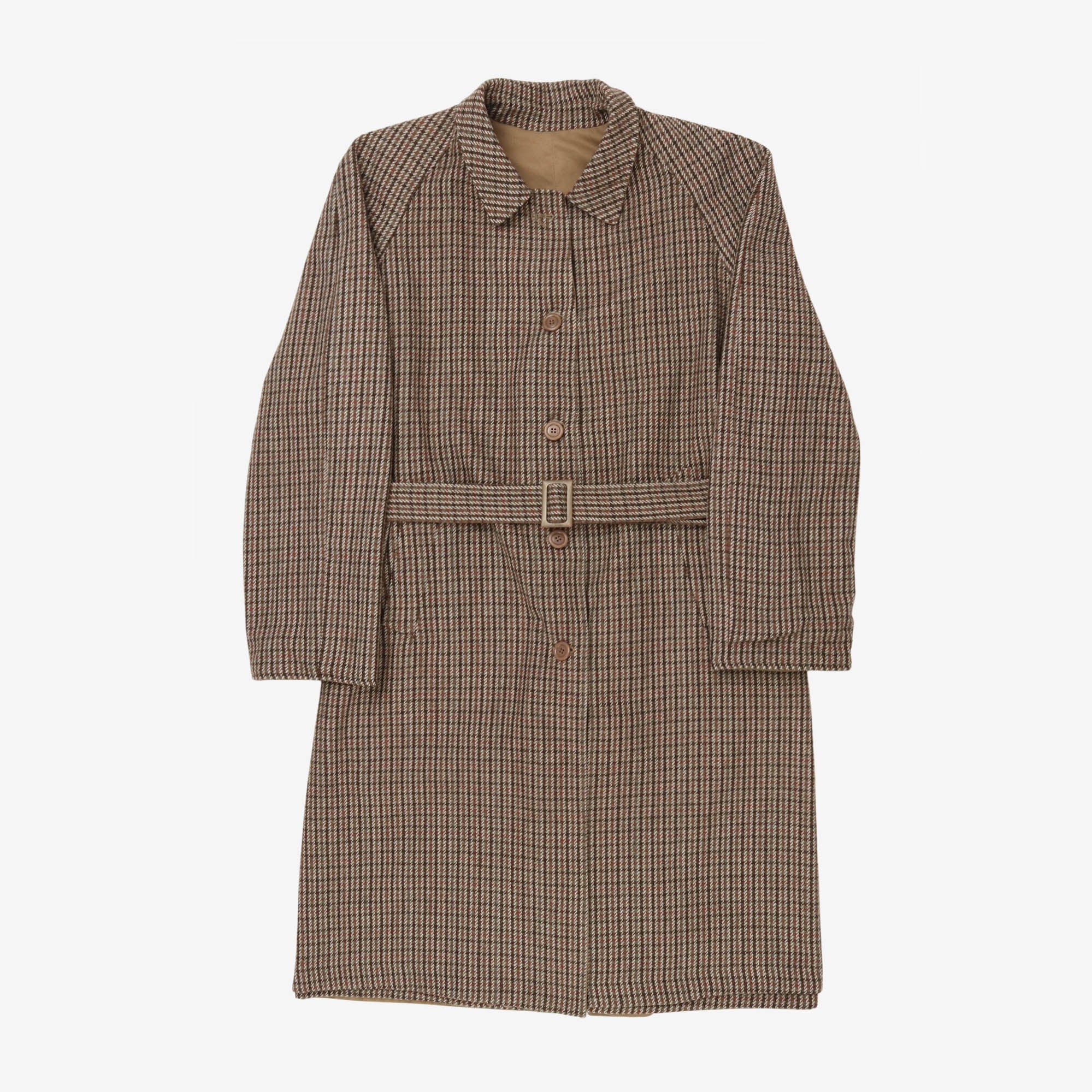 Reversible Houndstooth Overcoat
