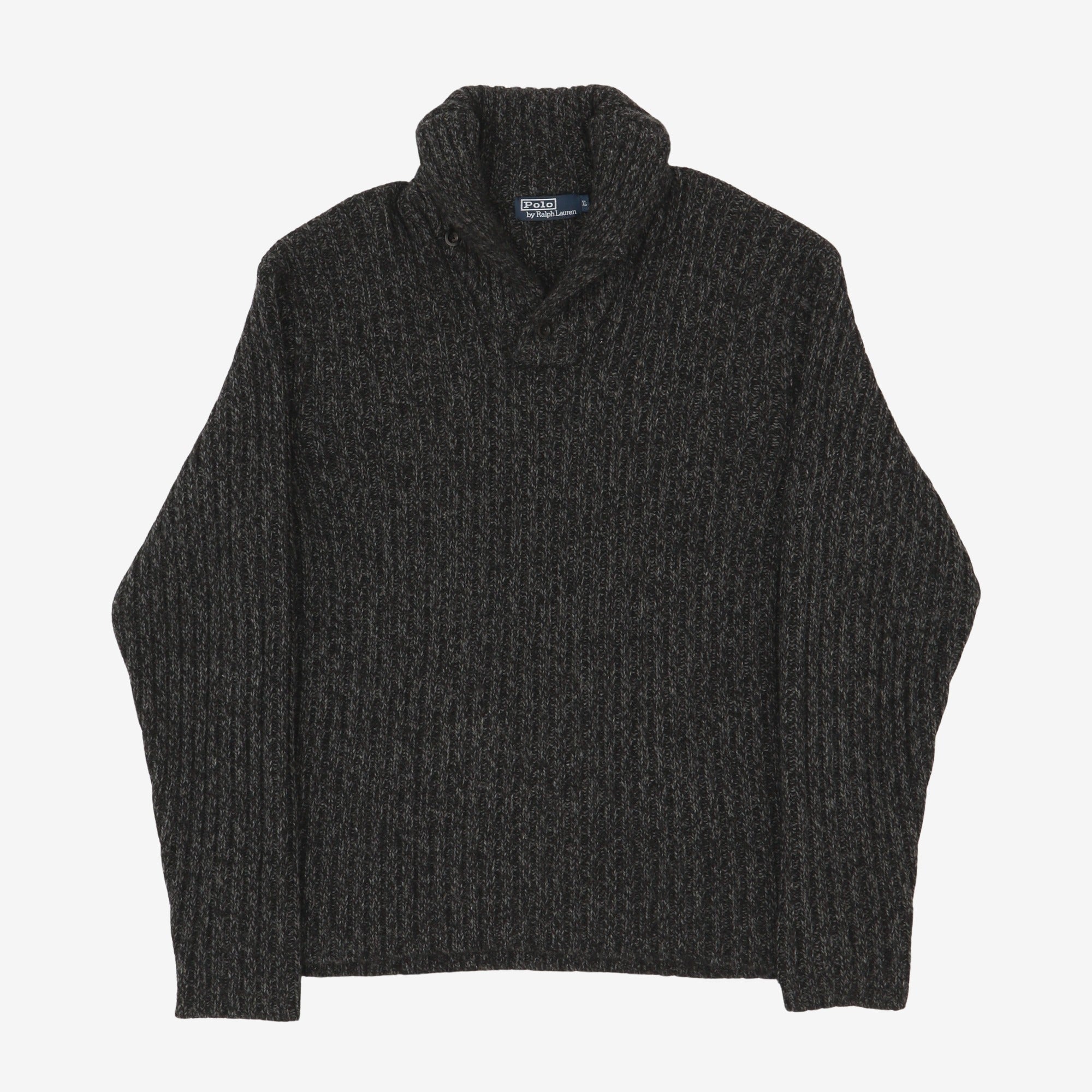 Alpaca Blend Shawl Collar Sweater