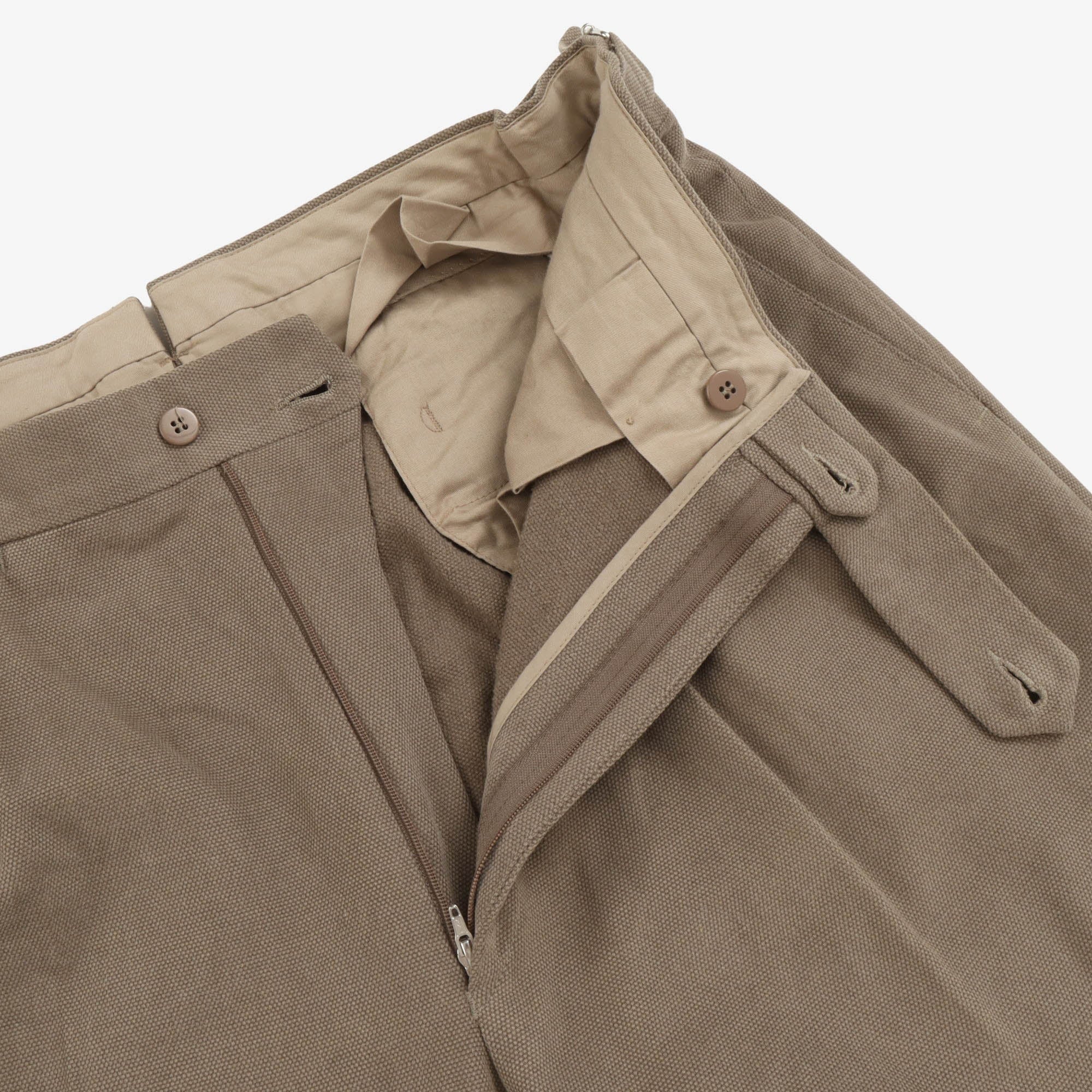 Pleated Cotton Trousers (32W x 28L)