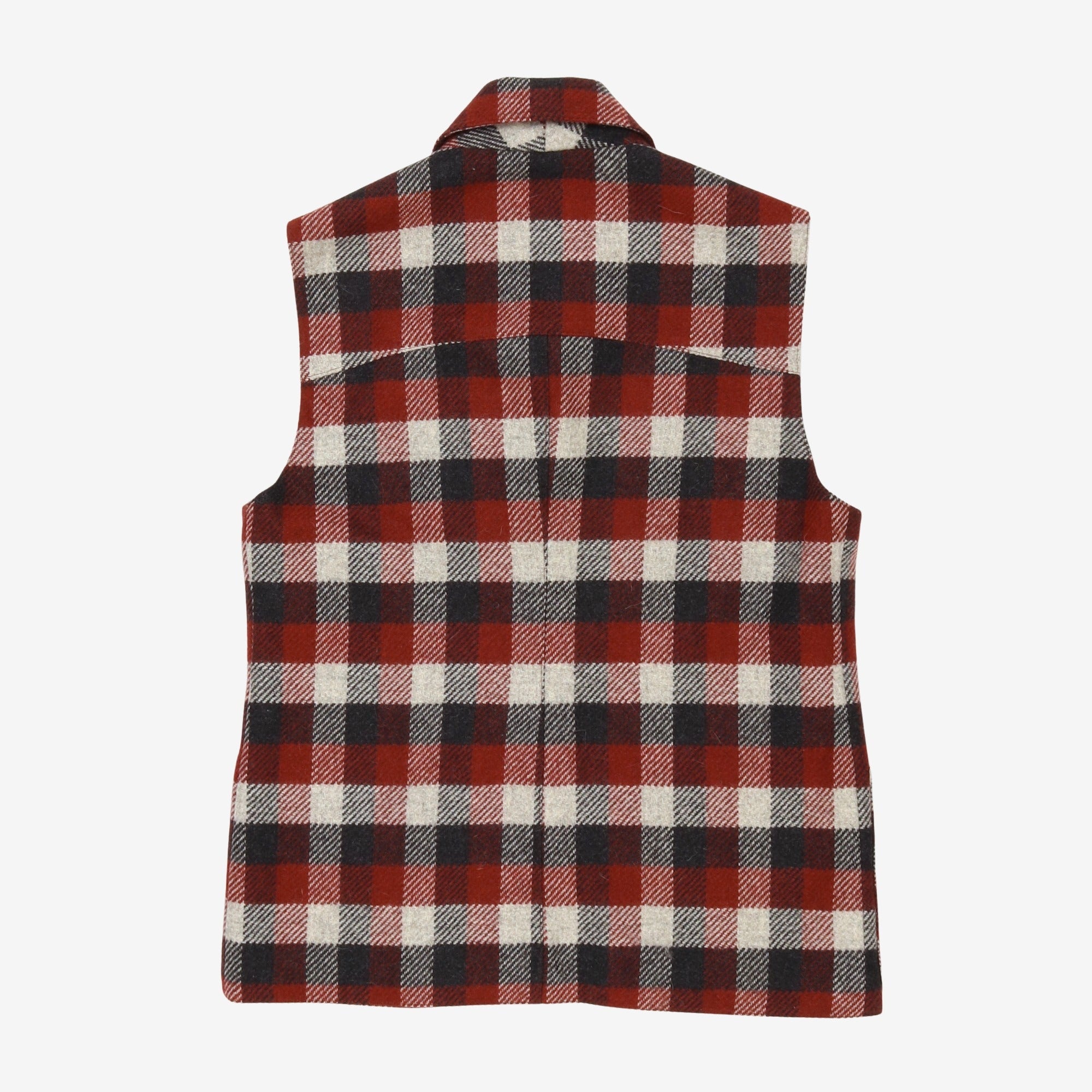Wool Check Vest