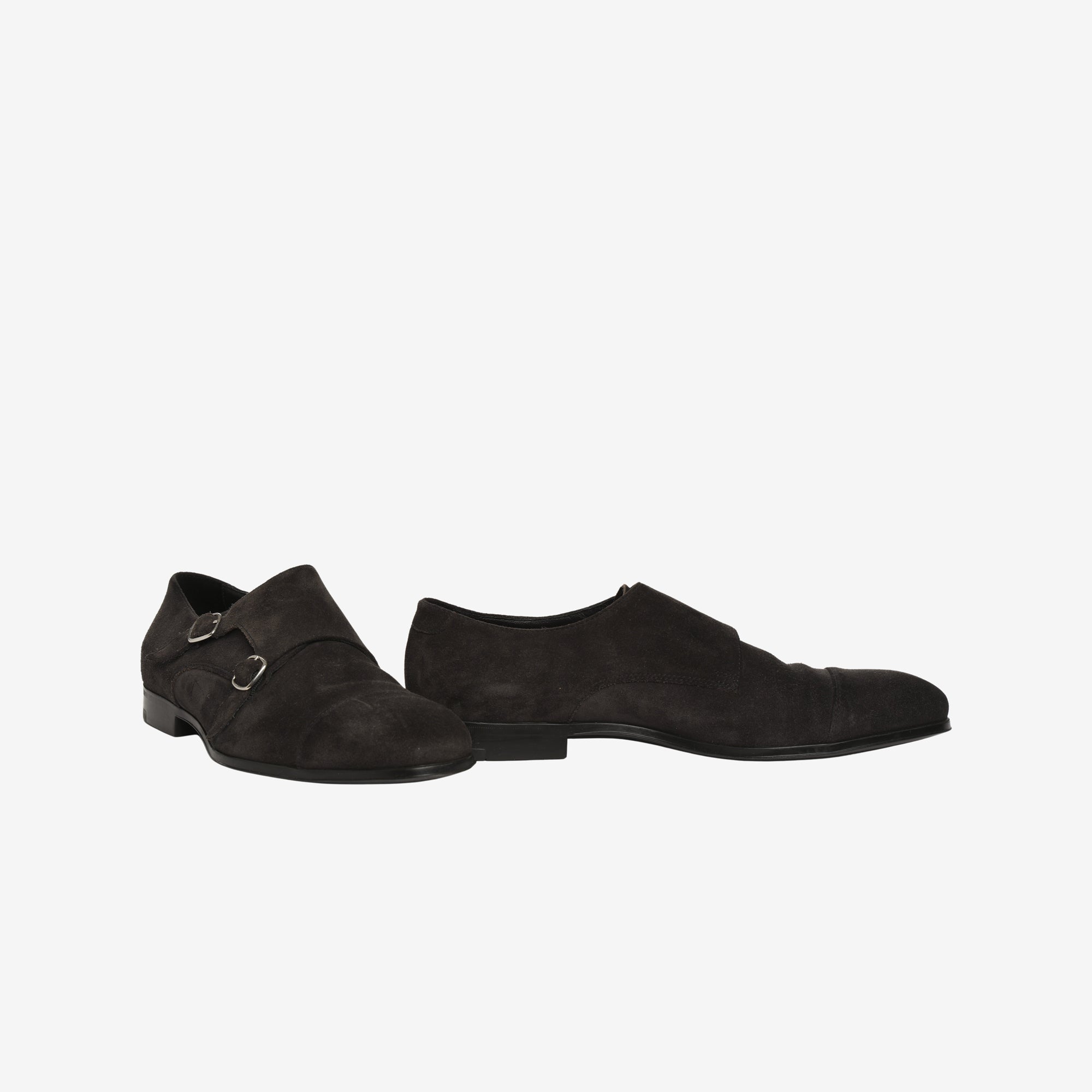 Suede Double Strap Monk Shoe