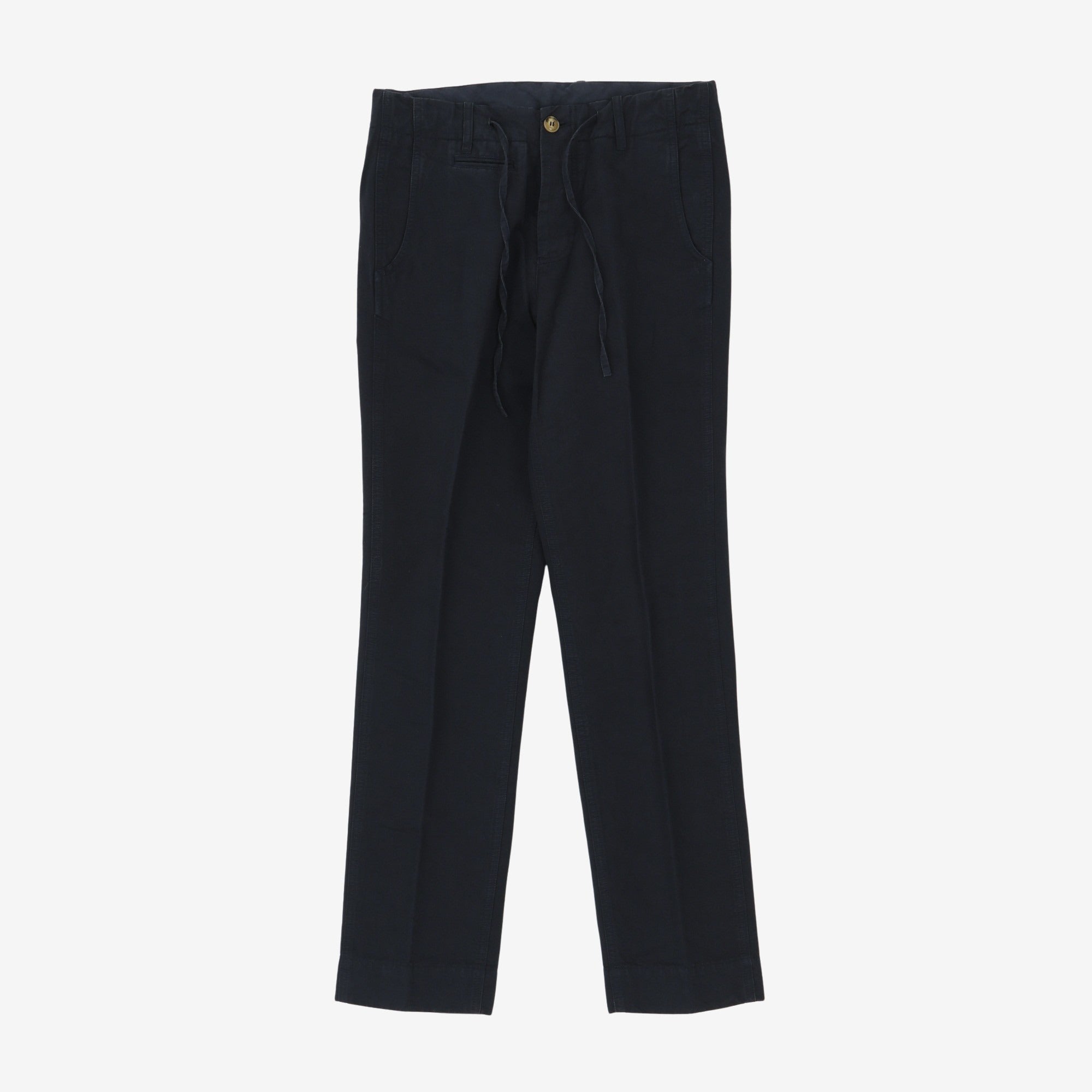 Linen Blend Drawstring Trouser