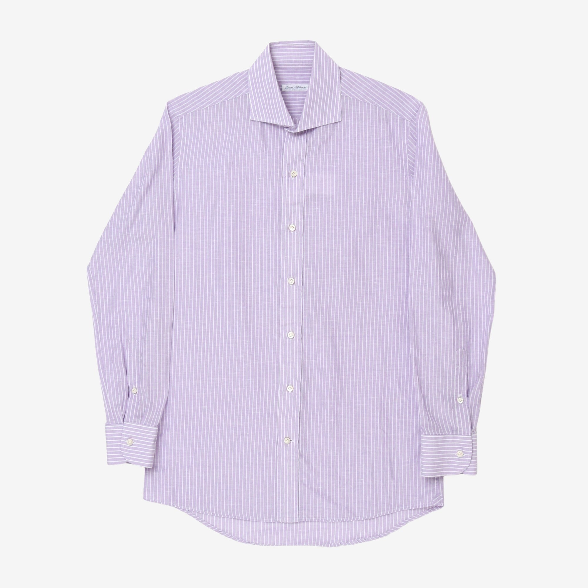 Bespoke Linen-Cotton Striped Shirt