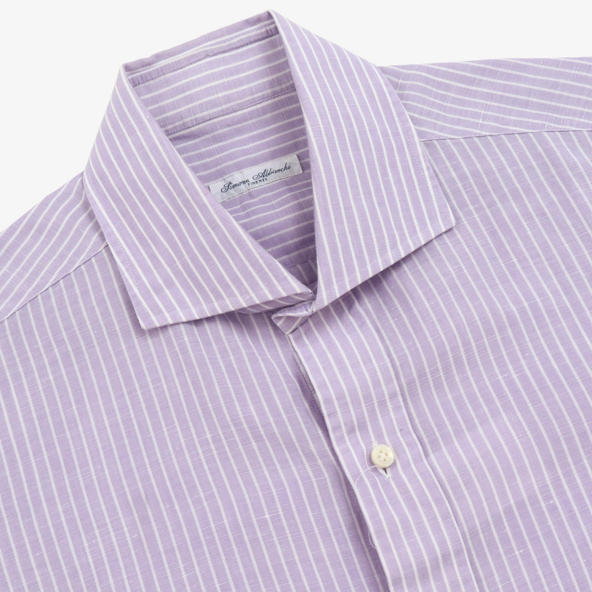 Bespoke Linen-Cotton Striped Shirt
