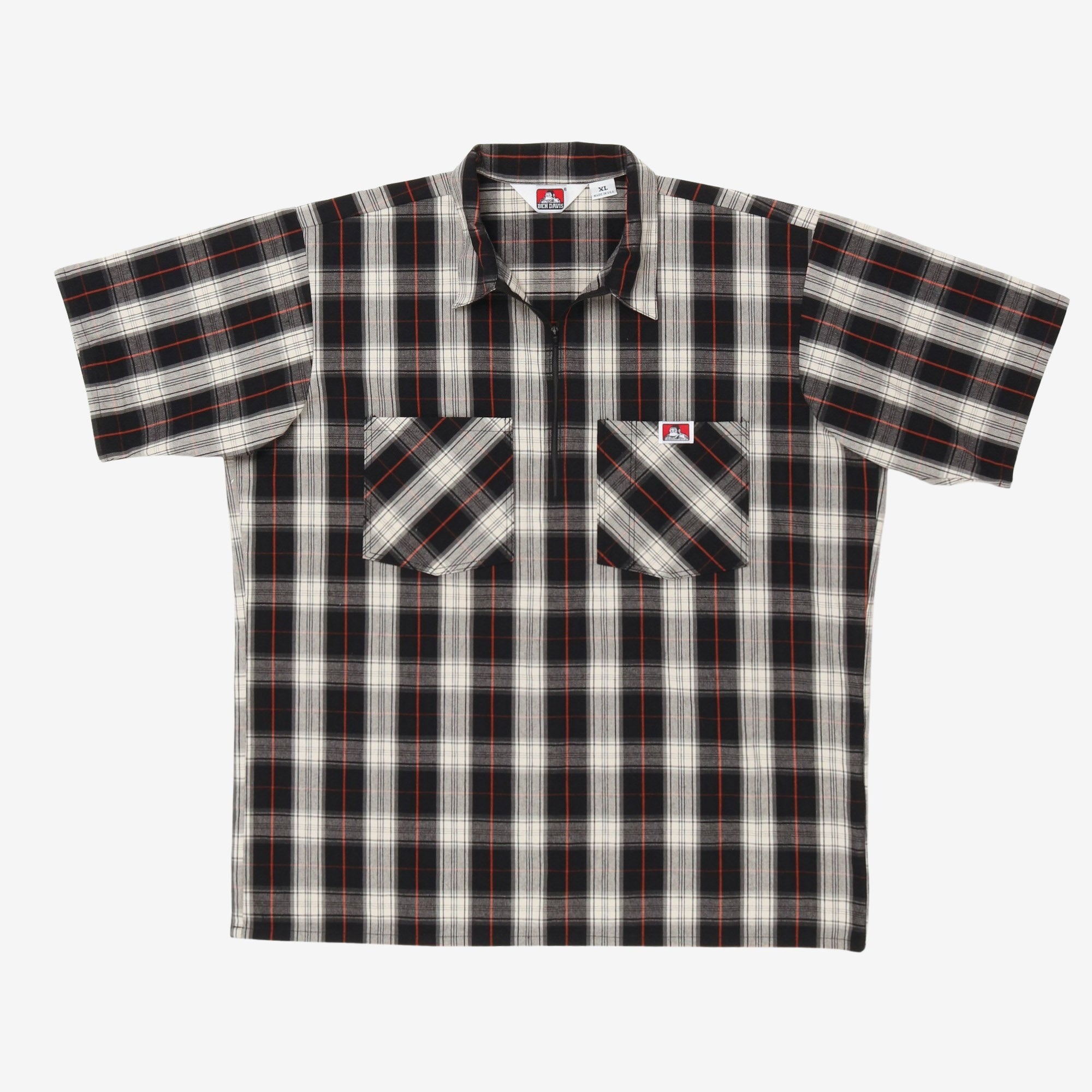 SS Half Zip Check Work Shirt