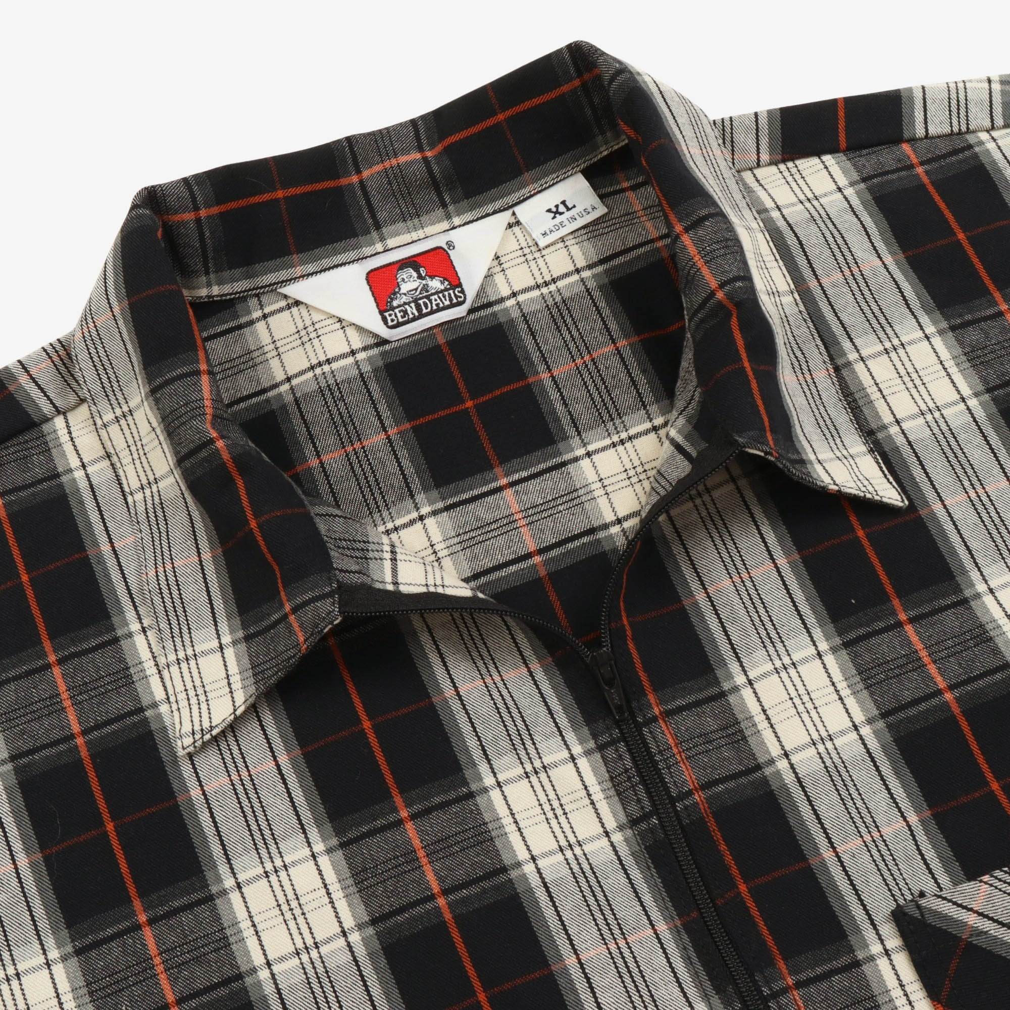 SS Half Zip Check Work Shirt