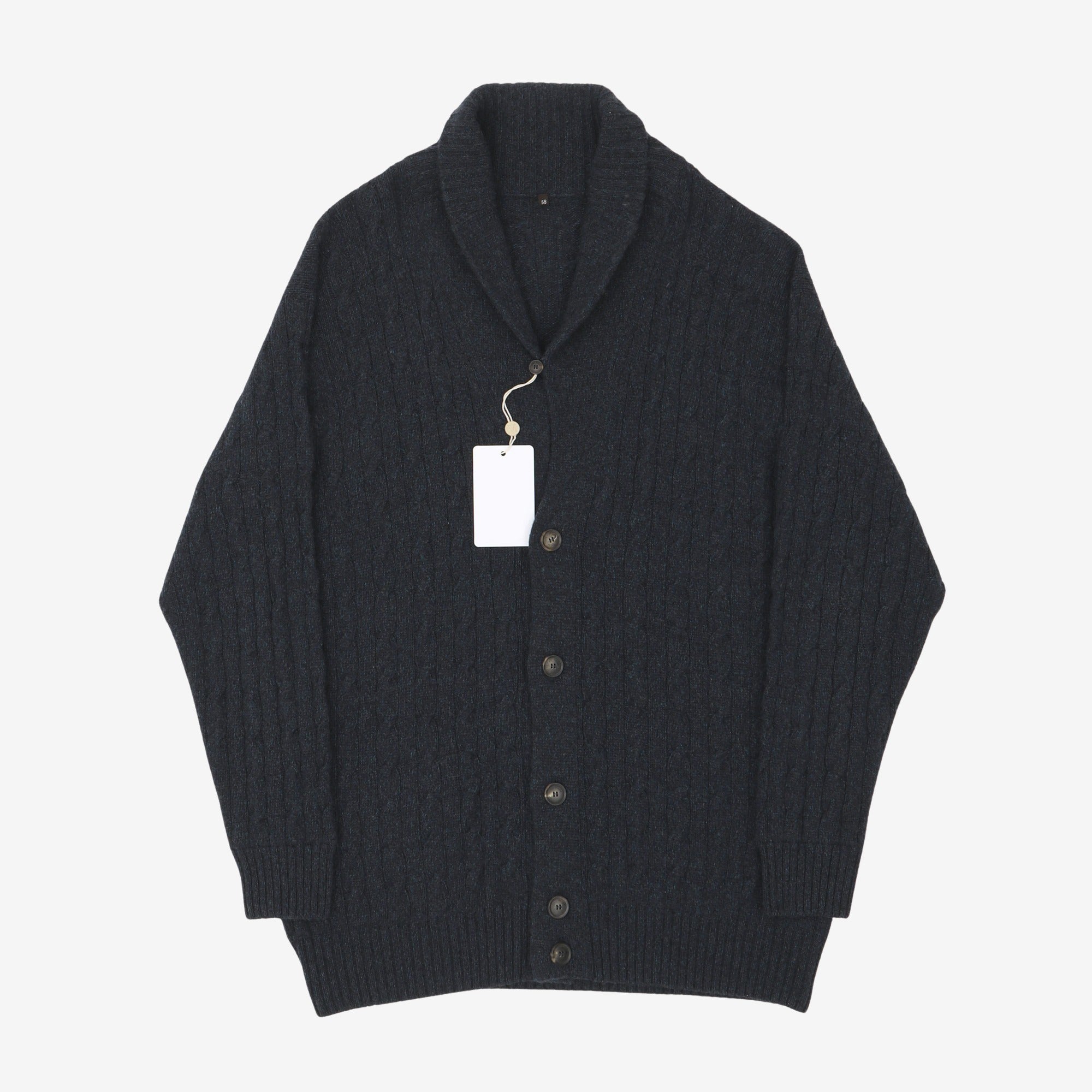 Cashmere Cable Knit Shawl Cardigan