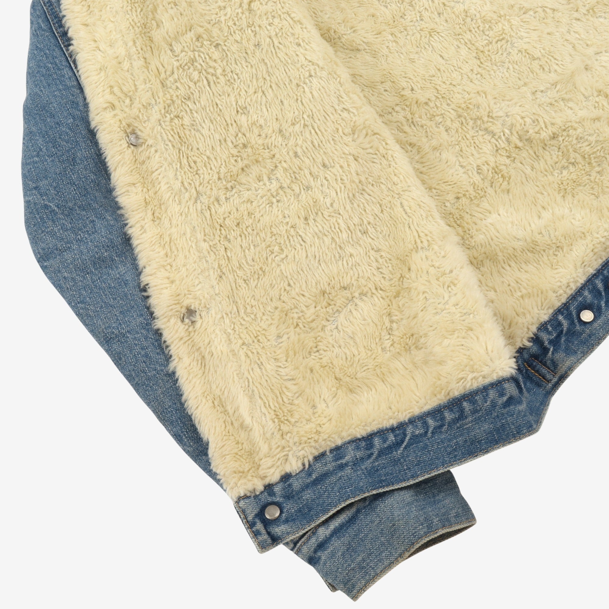 Faux Shearling Denim Jacket