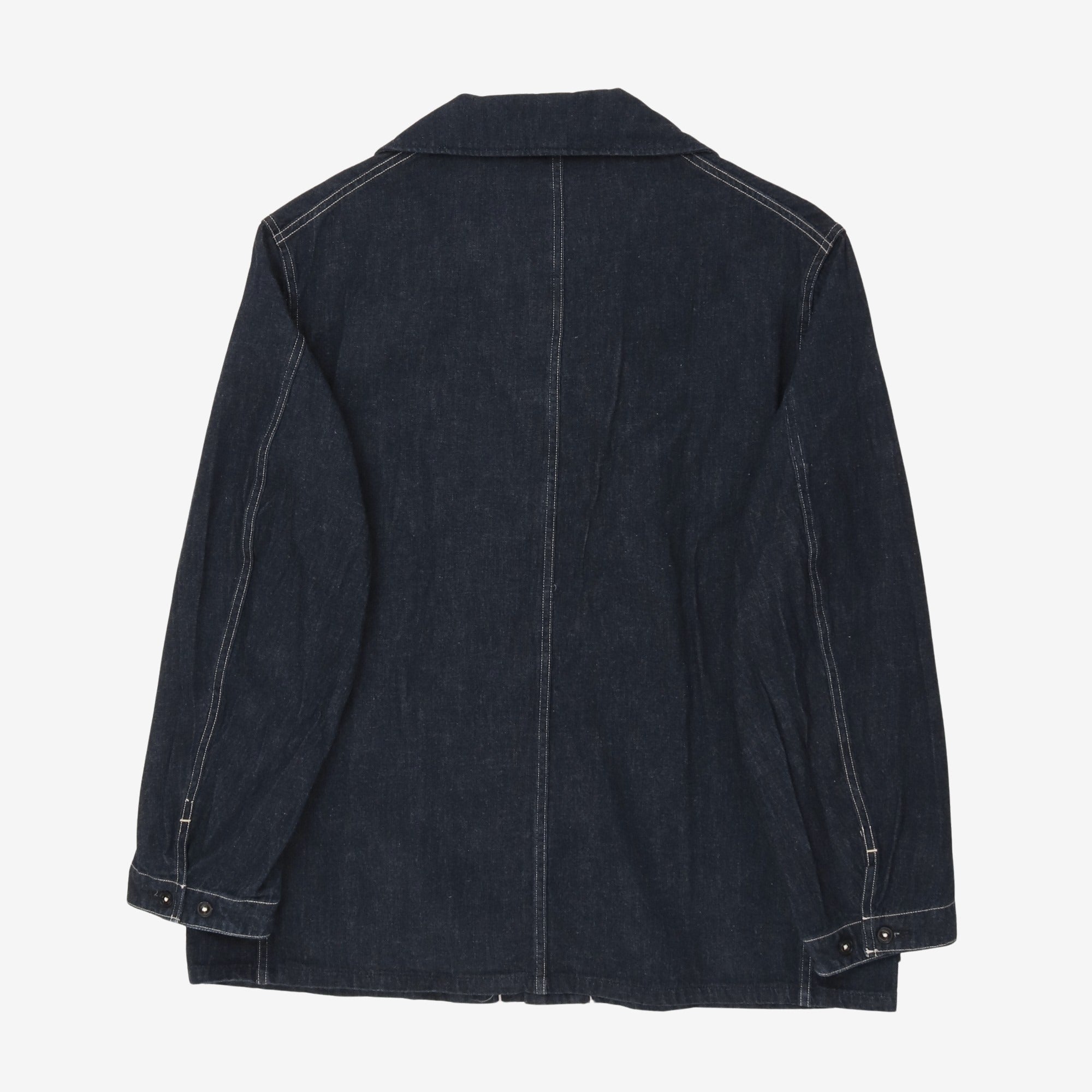 Denim Shawl Collar Coverall