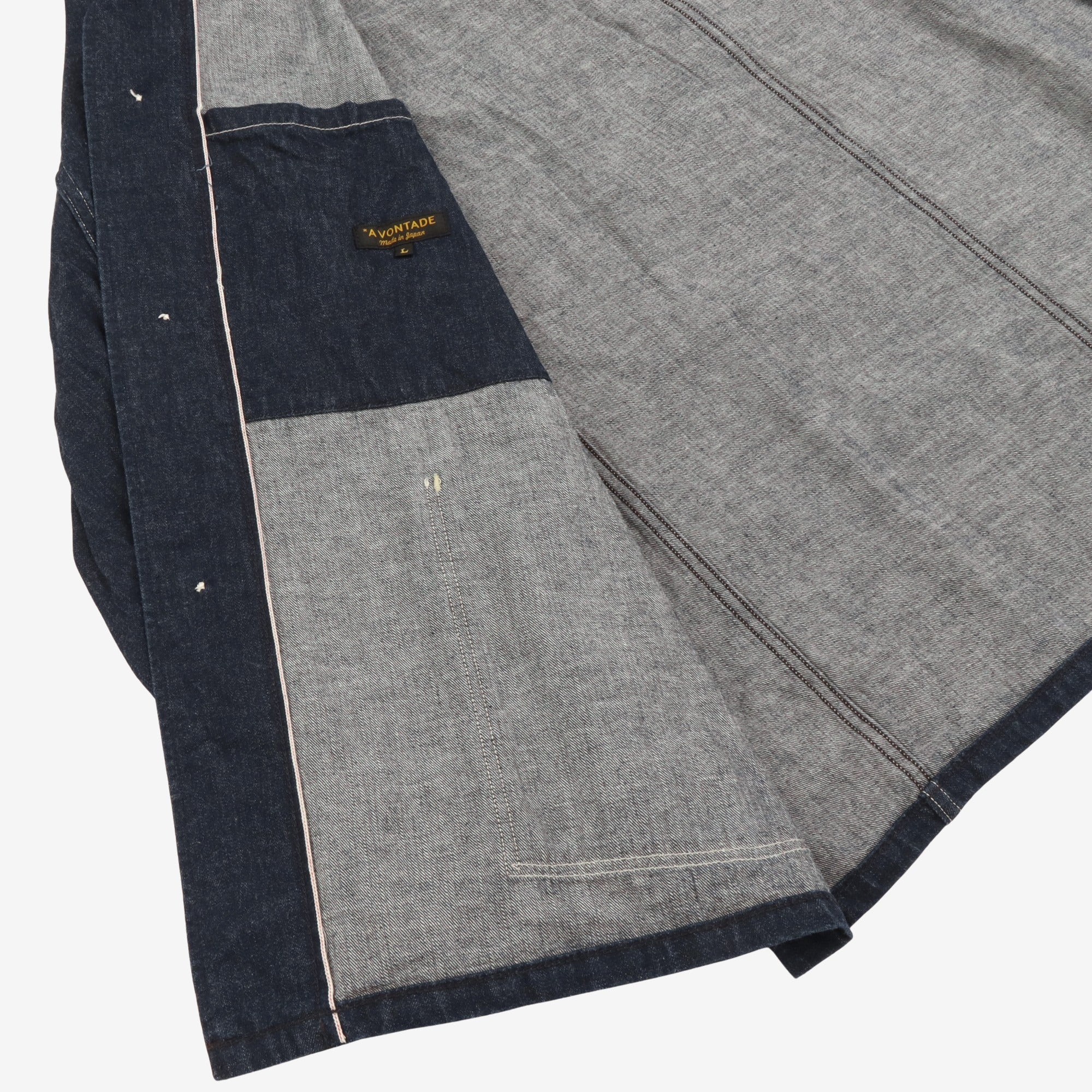 Denim Shawl Collar Coverall