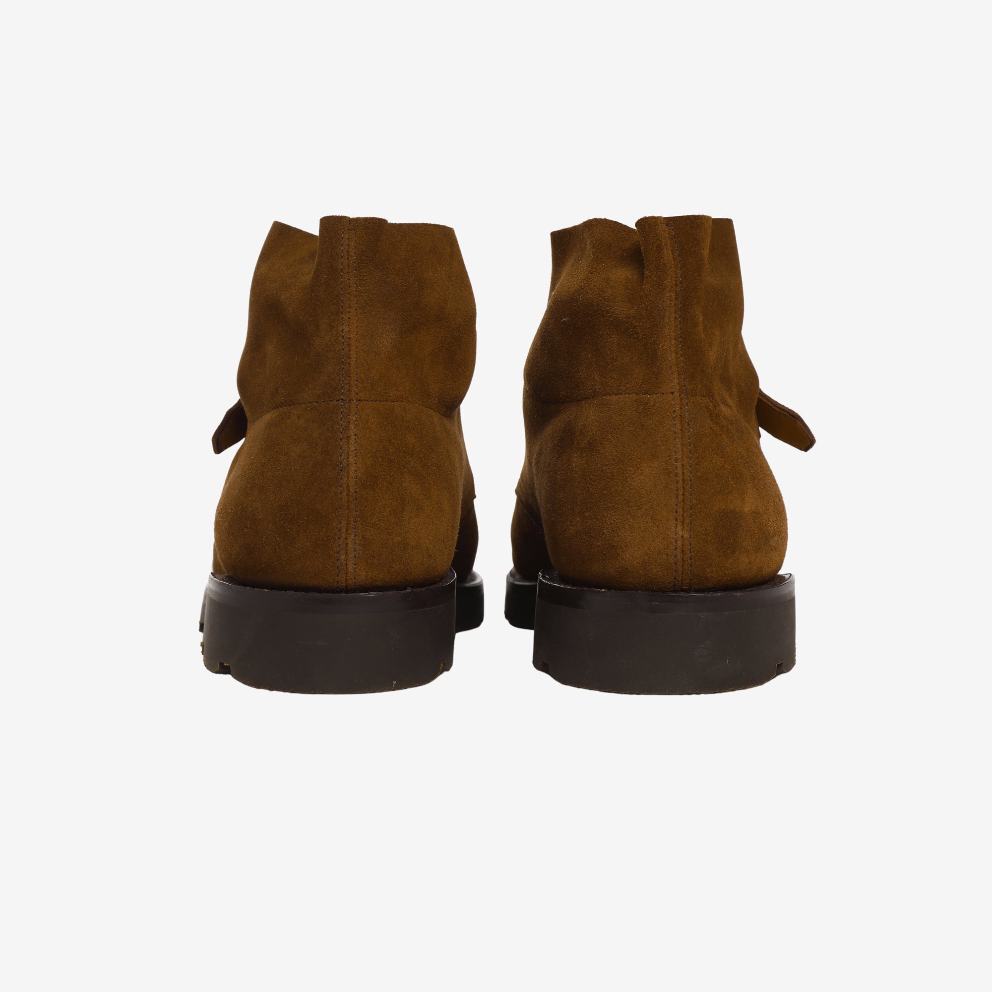 Suede William Monk Strap Boots + Trees