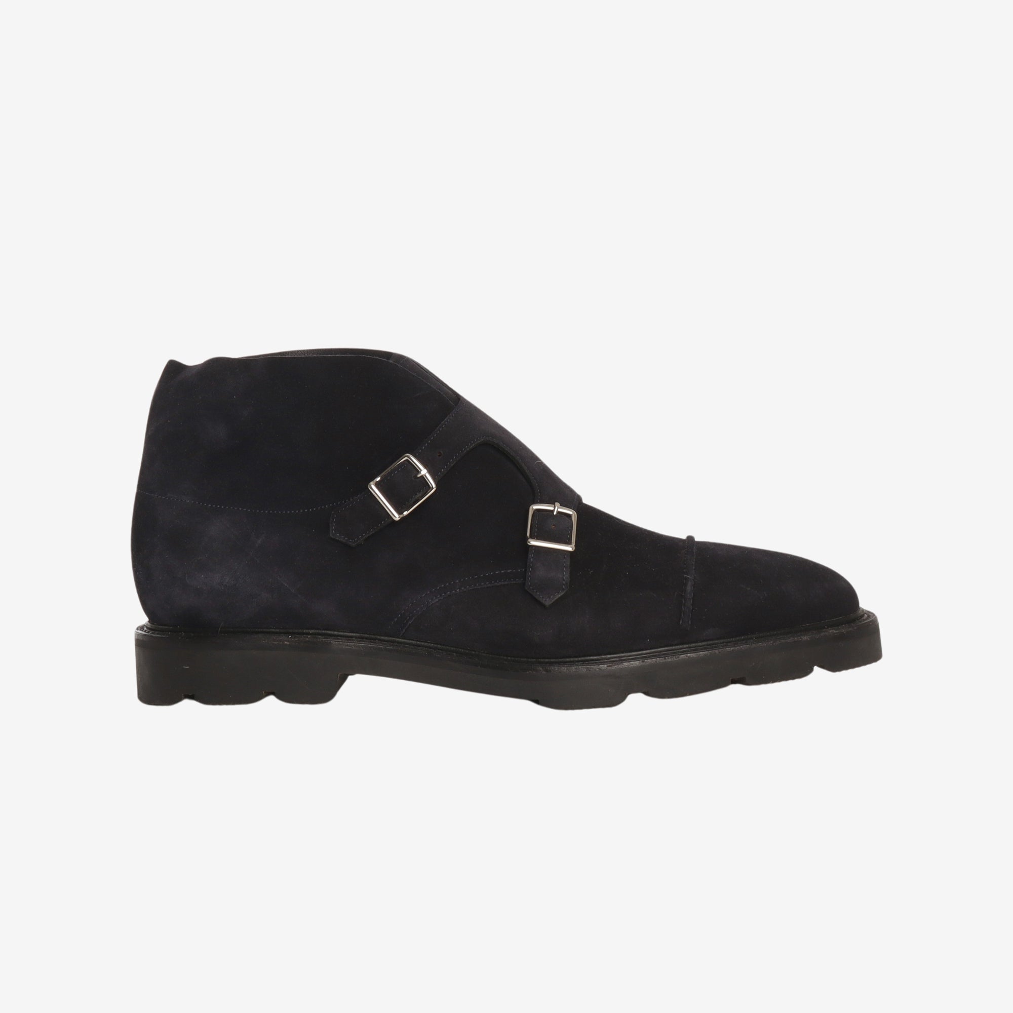 Suede William II Monk Strap Boots + Trees