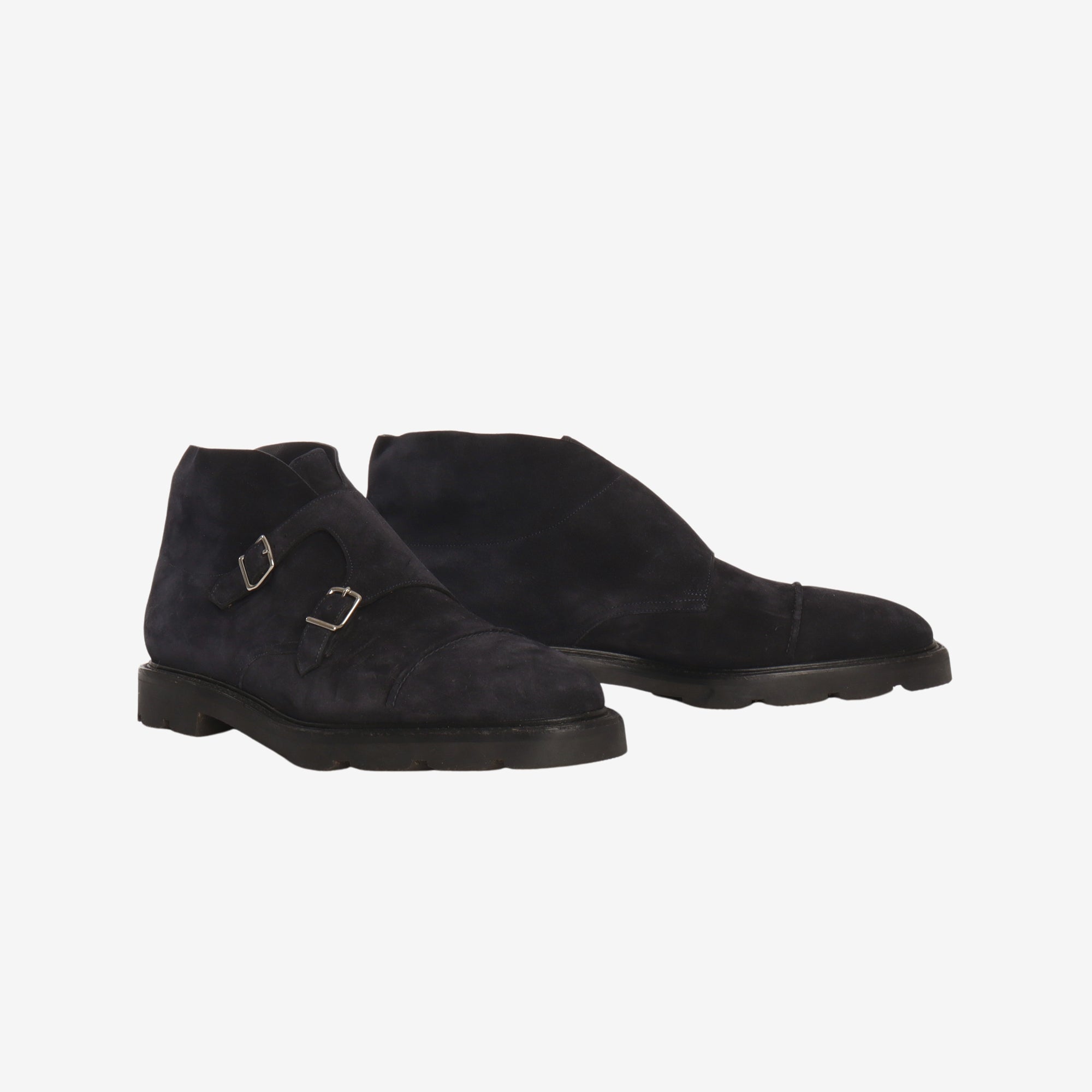 Suede William II Monk Strap Boots + Trees