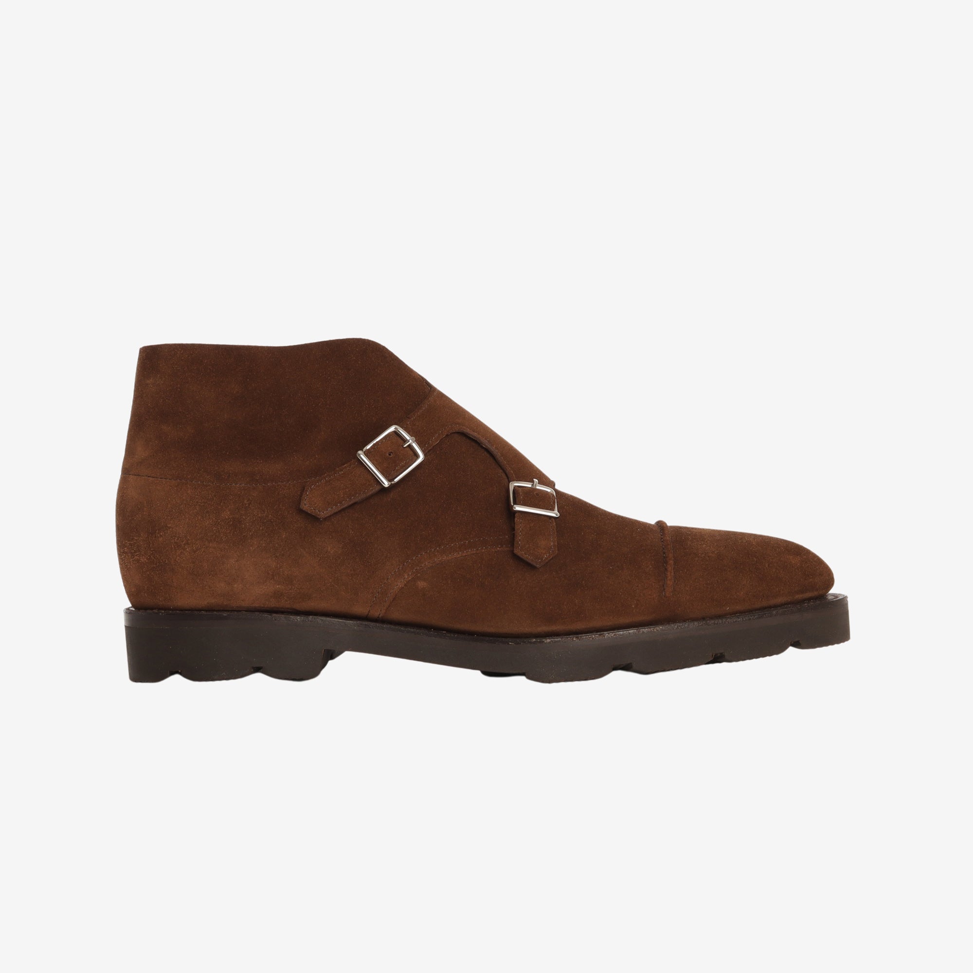 Suede William II Monk Strap Boots + Trees