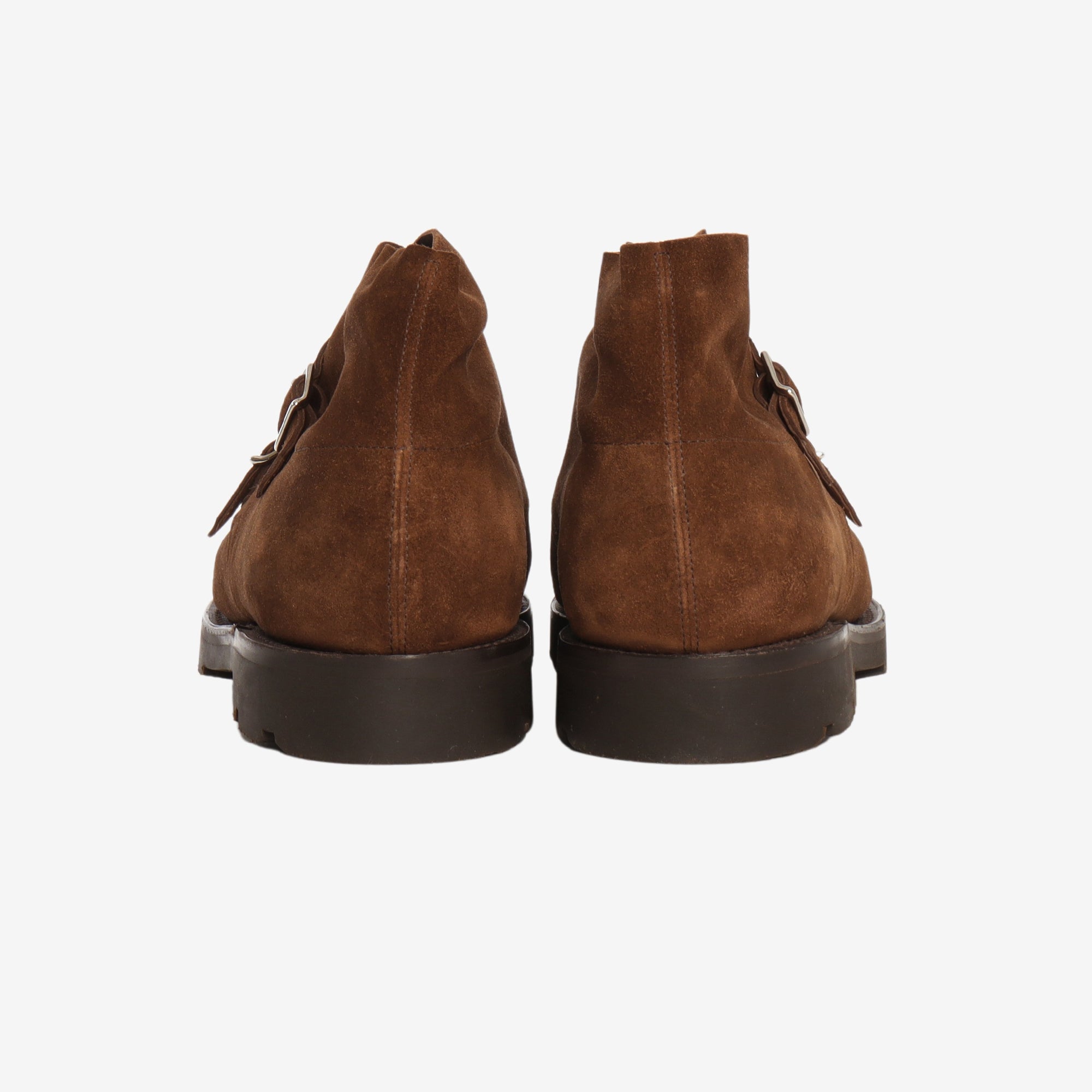 Suede William II Monk Strap Boots + Trees